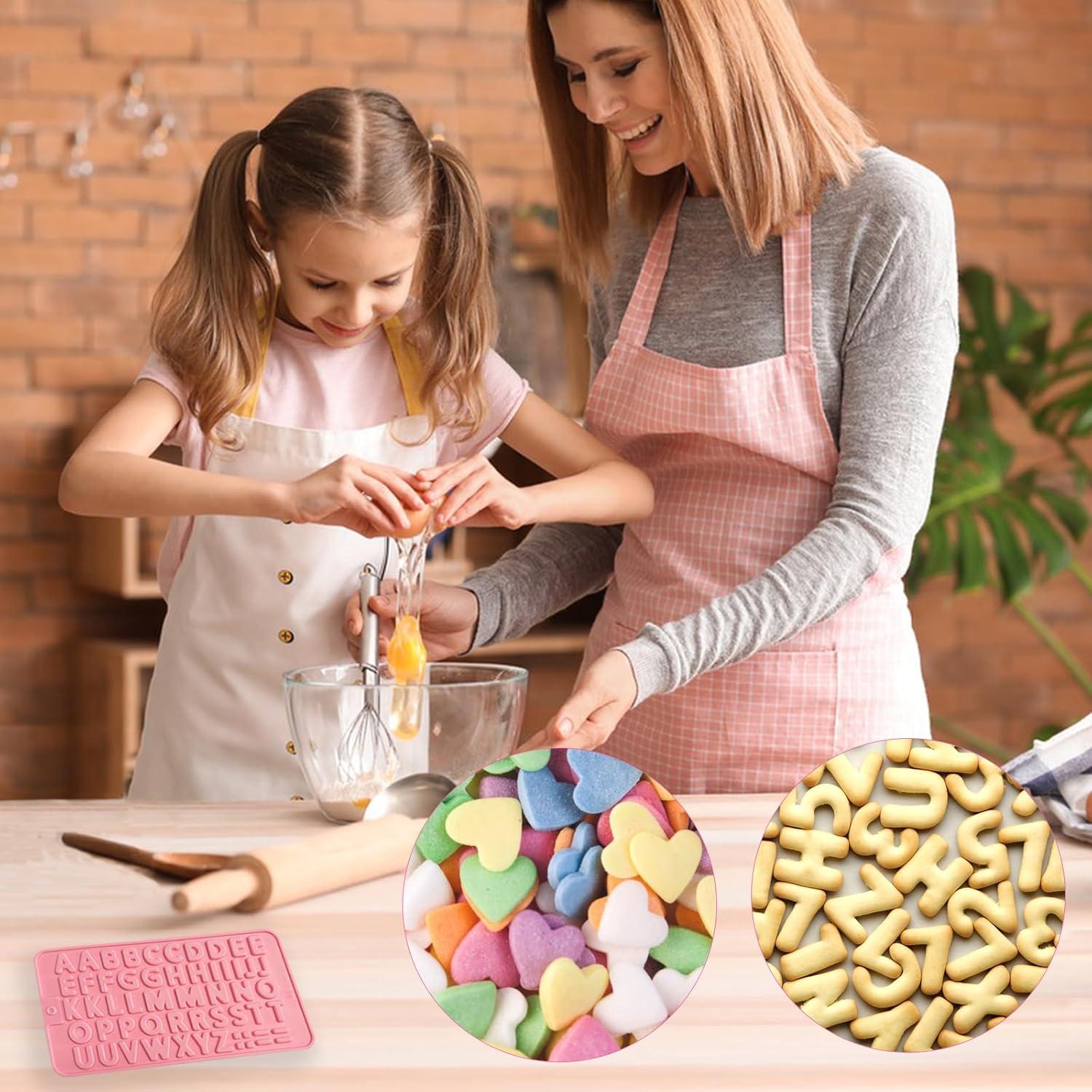Moldes de Silicona para Chocolate YCDMLJC con Letras y Números