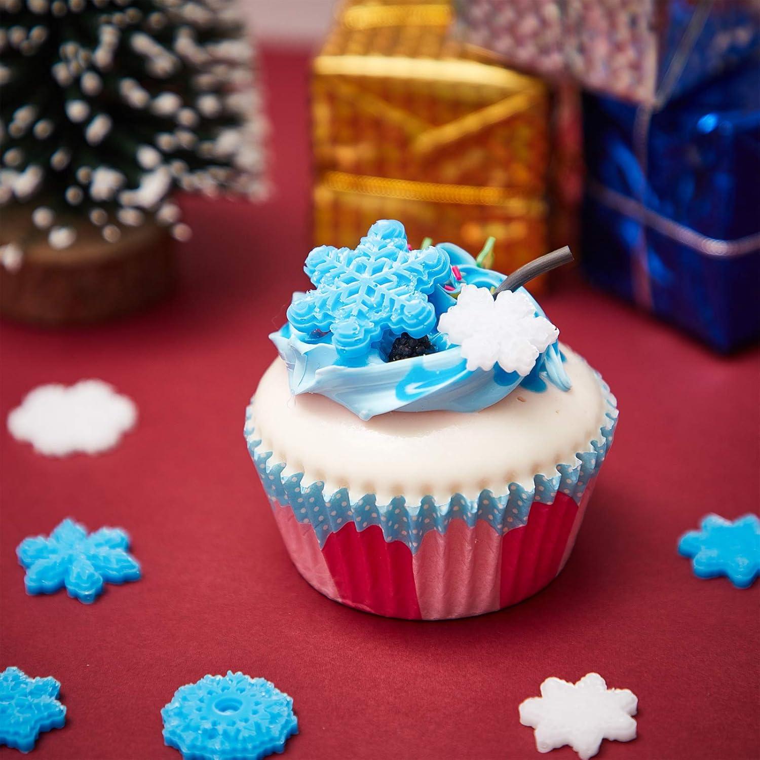 Molde de Silicona Copo de Nieve 3D Boao - 2 Piezas Gris