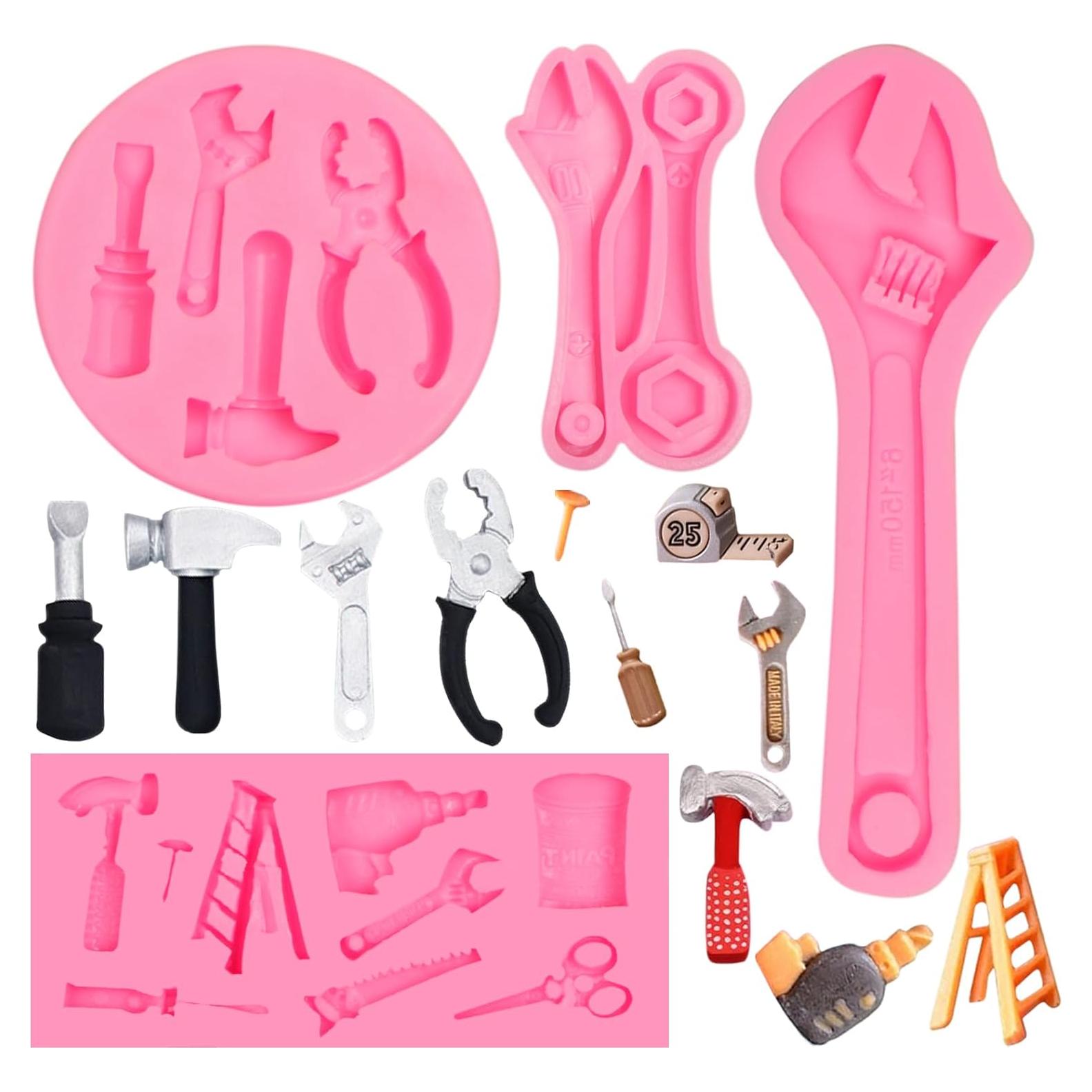 Moldes de Silicona para Fondant Herramientas de Mano 4 Pcs