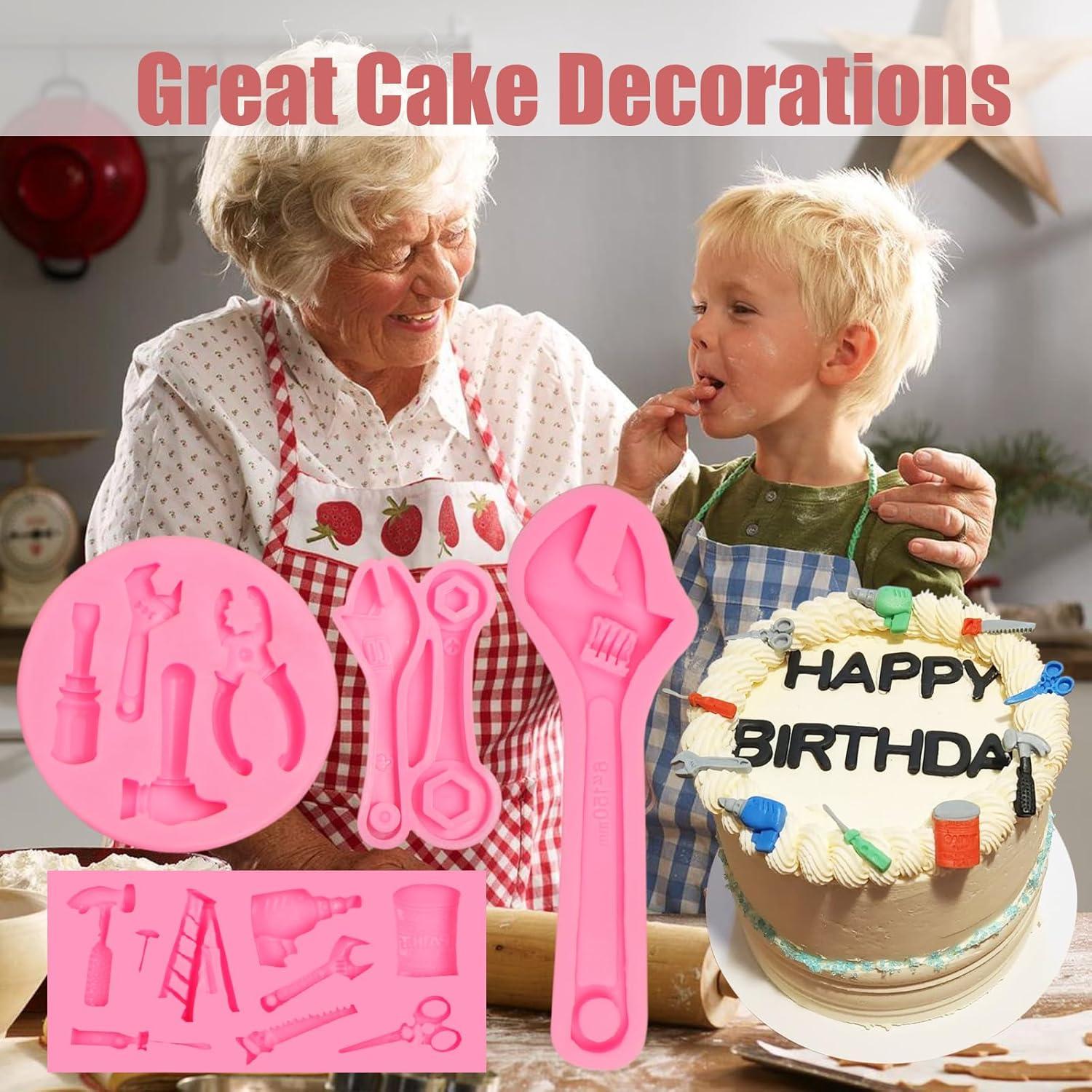 Moldes de Silicona para Fondant Herramientas de Mano 4 Pcs