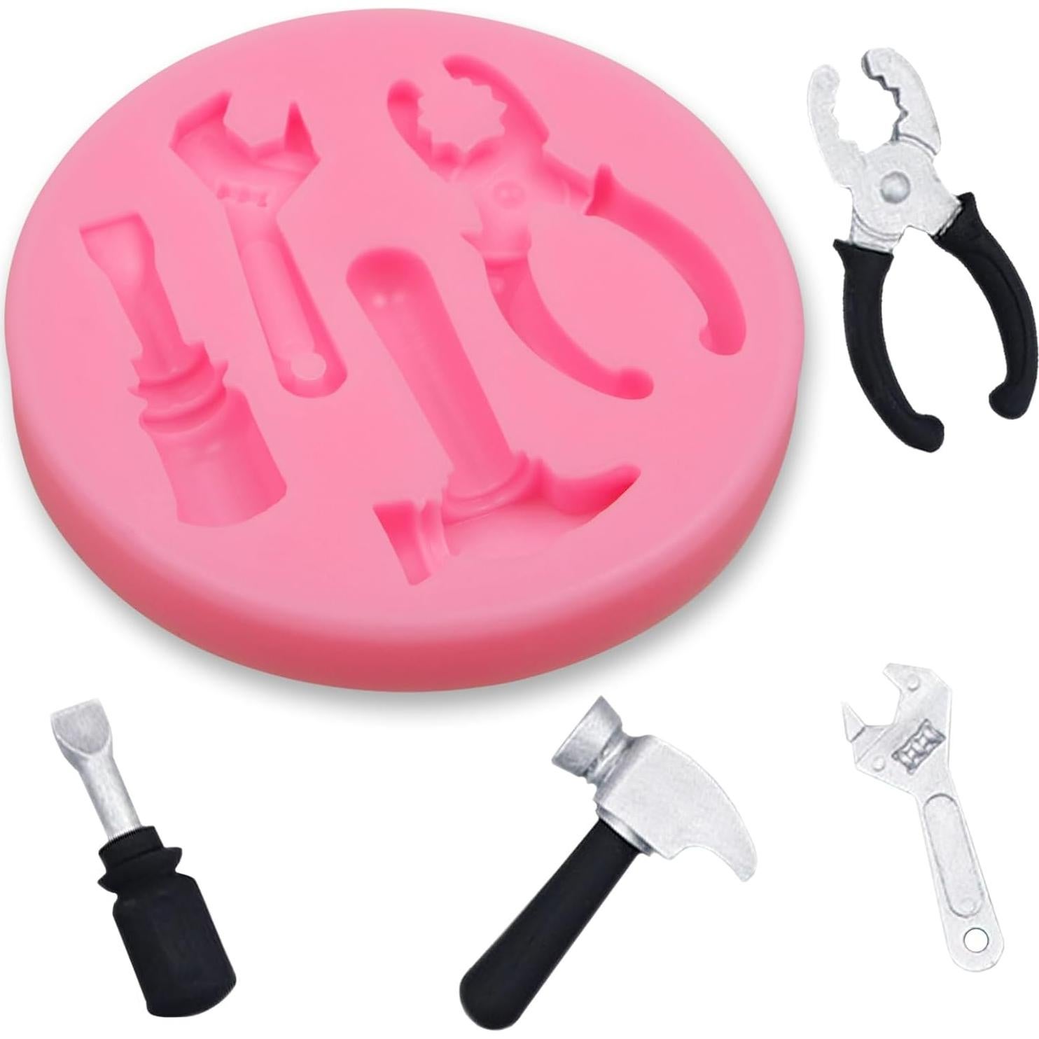 Moldes de Silicona para Fondant Herramientas de Mano 4 Pcs