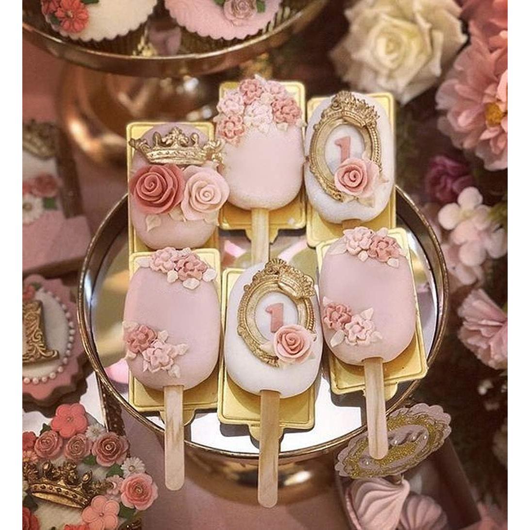 Molde de Silicona para Cake Pop Rosa JeVenis - 2 Piezas