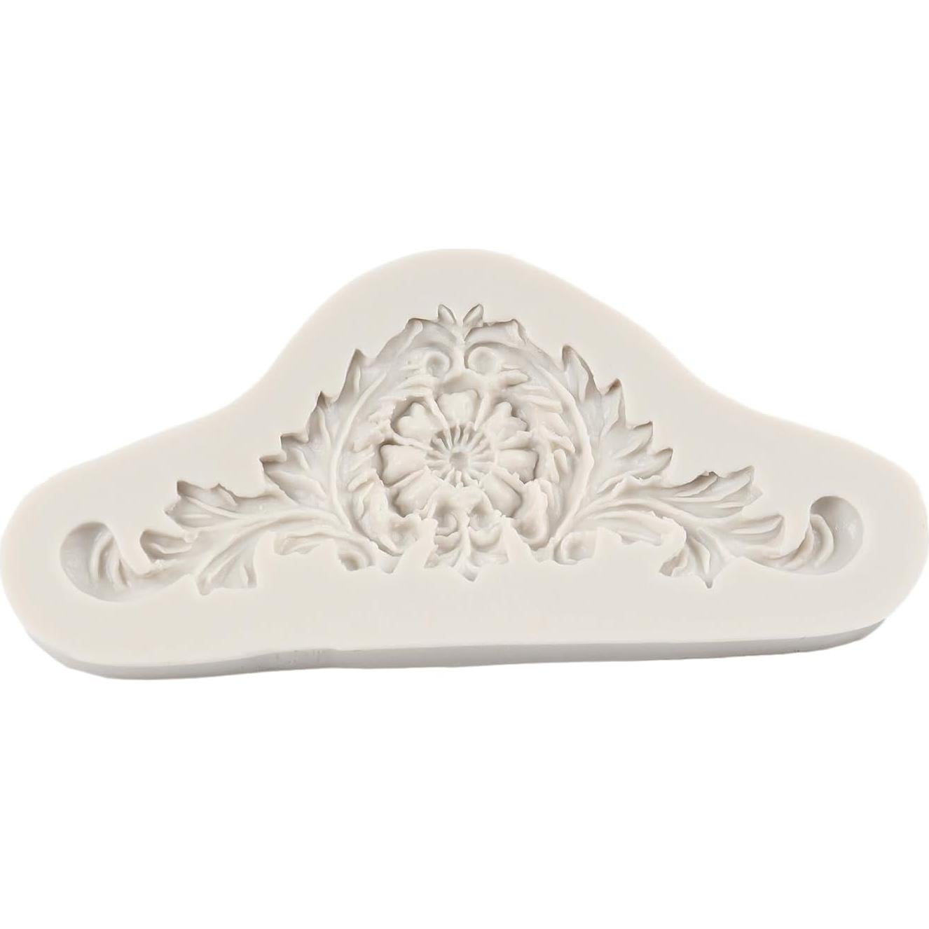 Baroque Fondant Molds Scroll Border Lace Silicone Molds for Cake Decoration Candy Chocolate Cupcake Topper Sugar Craft Polymer Clay Gum Paste