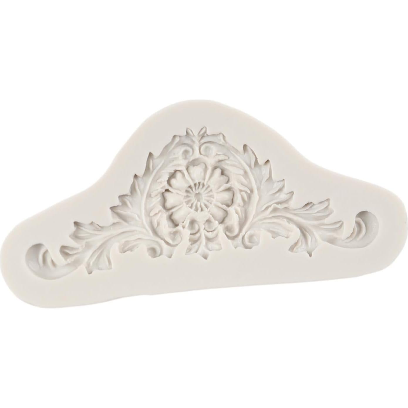 Baroque Fondant Molds Scroll Border Lace Silicone Molds for Cake Decoration Candy Chocolate Cupcake Topper Sugar Craft Polymer Clay Gum Paste