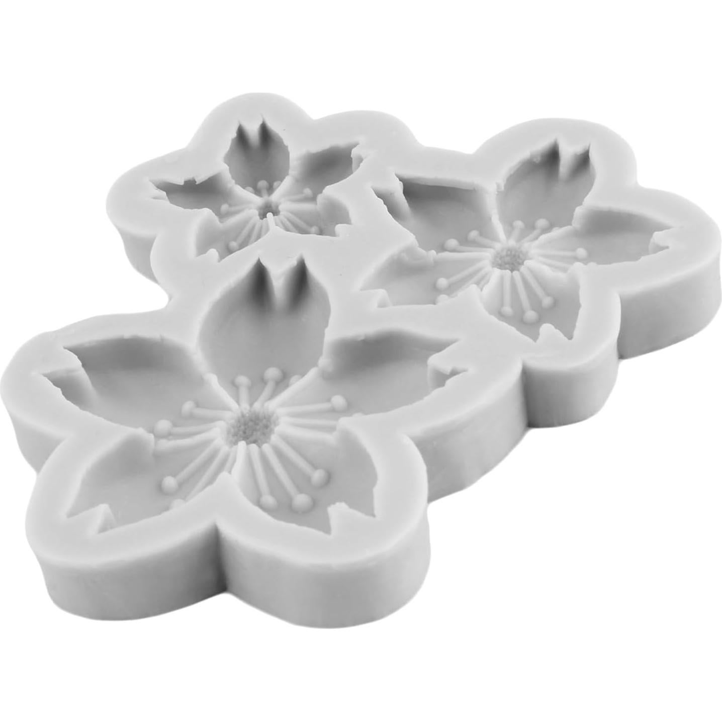 Cherry Blossom Candy Silicone Molds for Cake Decoration Cupcake Toppers Fondant Chocolate Gum Paste Polymer Clay