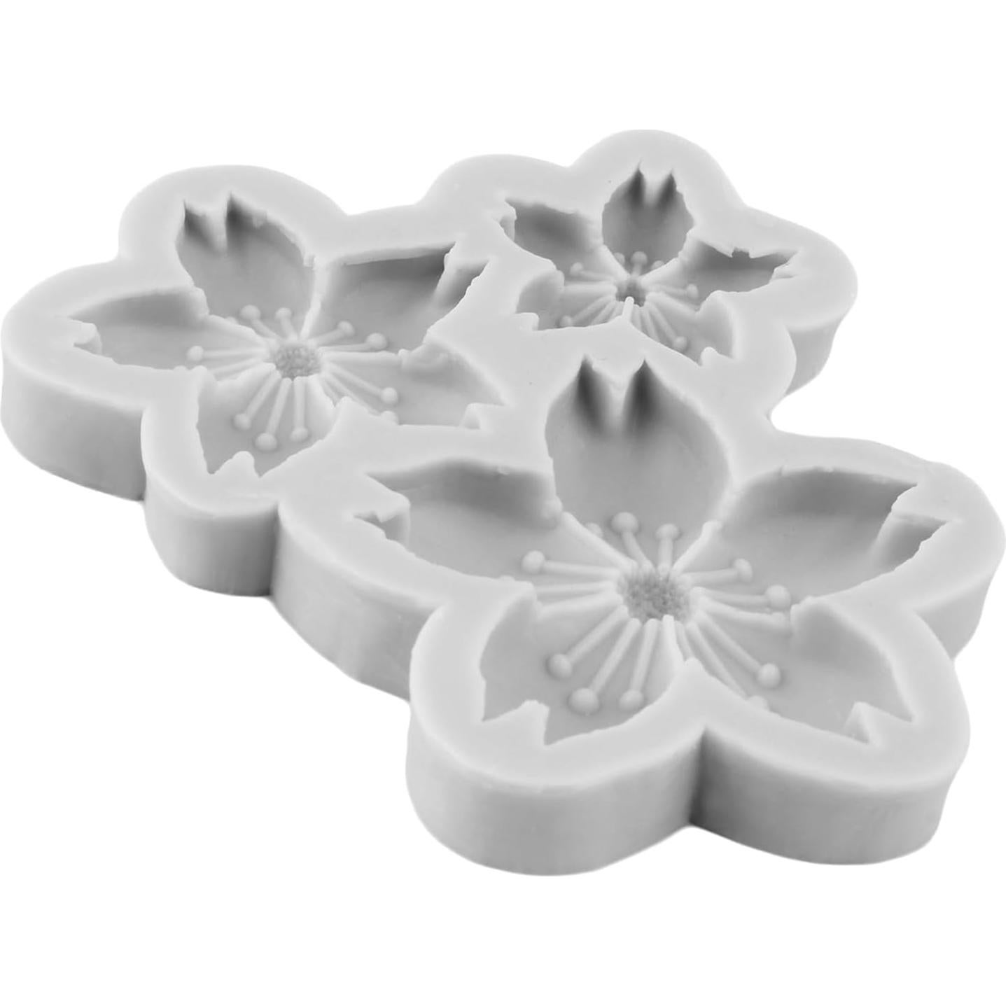 Cherry Blossom Candy Silicone Molds for Cake Decoration Cupcake Toppers Fondant Chocolate Gum Paste Polymer Clay