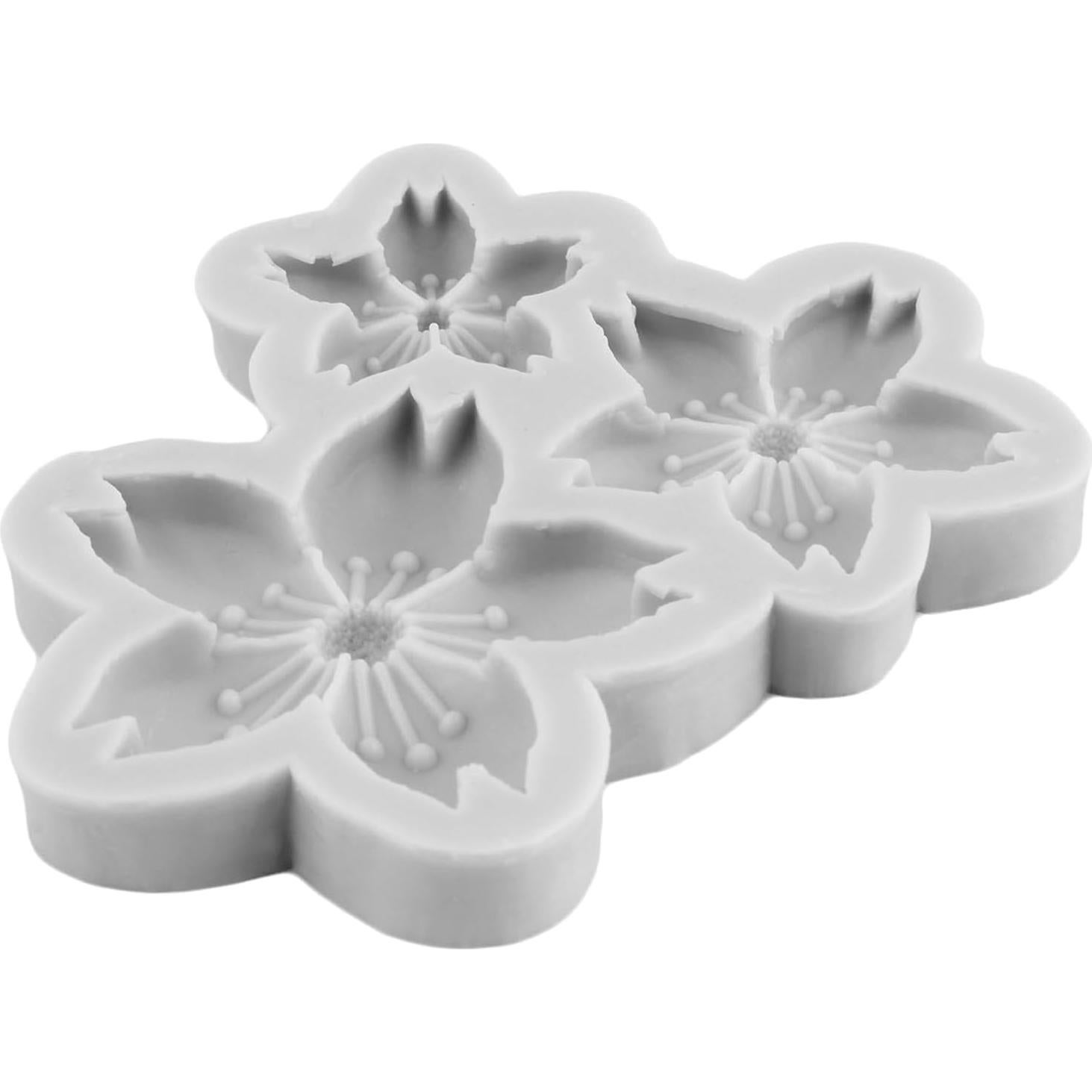 Cherry Blossom Candy Silicone Molds for Cake Decoration Cupcake Toppers Fondant Chocolate Gum Paste Polymer Clay