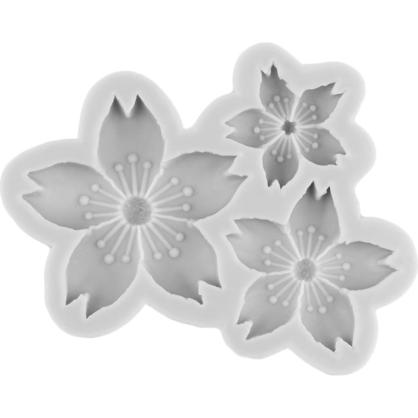 Cherry Blossom Candy Silicone Molds for Cake Decoration Cupcake Toppers Fondant Chocolate Gum Paste Polymer Clay