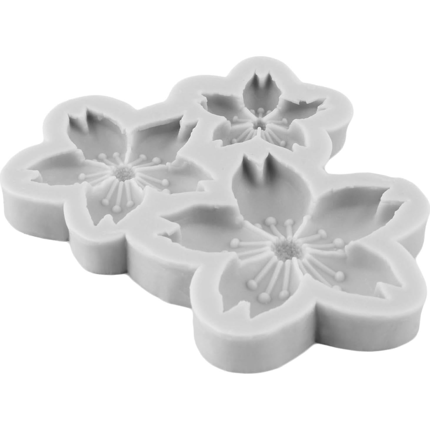 Cherry Blossom Candy Silicone Molds for Cake Decoration Cupcake Toppers Fondant Chocolate Gum Paste Polymer Clay