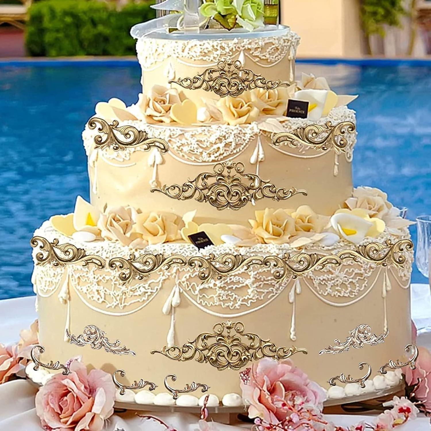 5 Moldes de Silicona Barrocos Pofflujent para Fondant Rosa