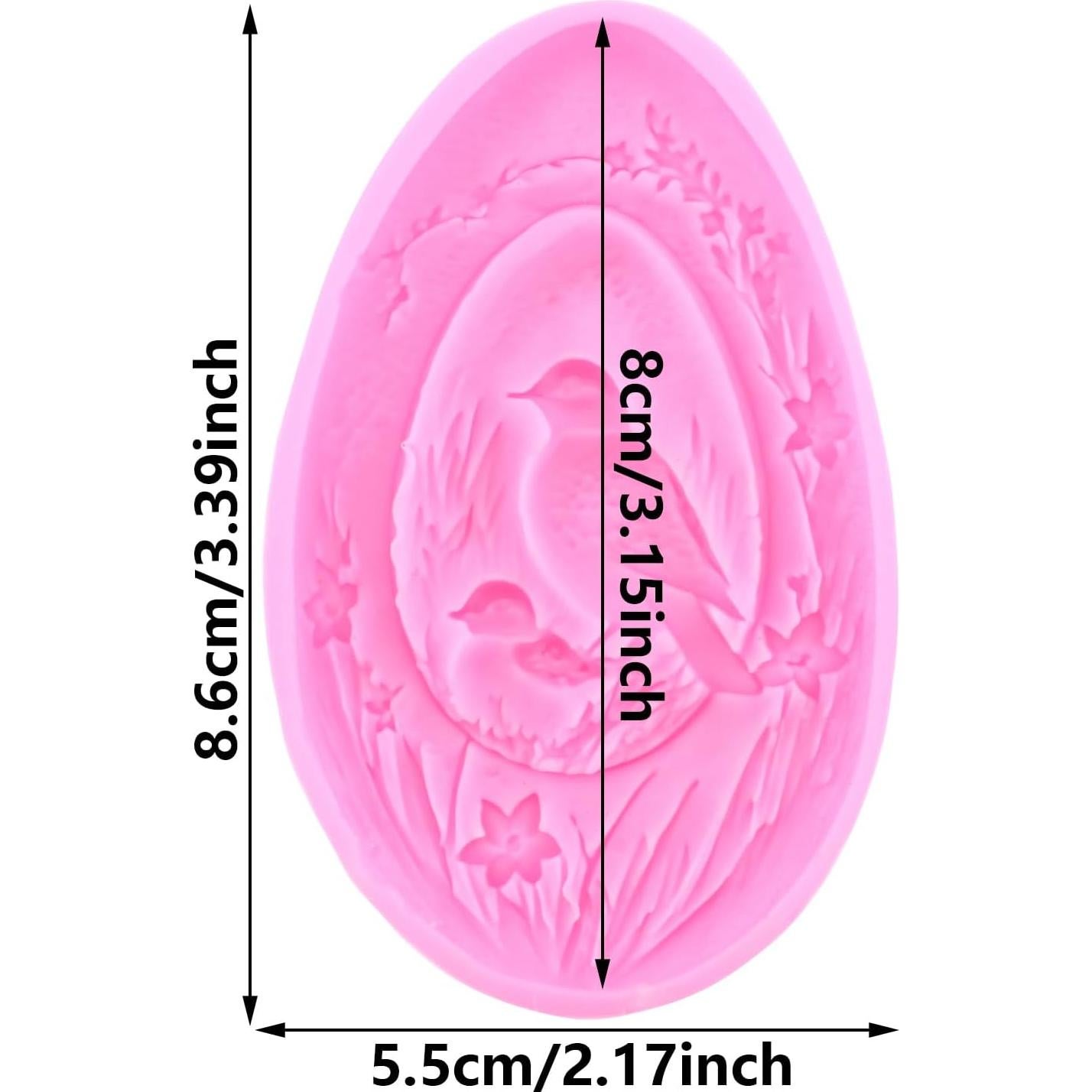 Easter Fondant Molds Easter Egg Silicone Molds for Cake Decoration Cupcake Topper Chocolate Candy Sugar Craft Gum Paste Polymer