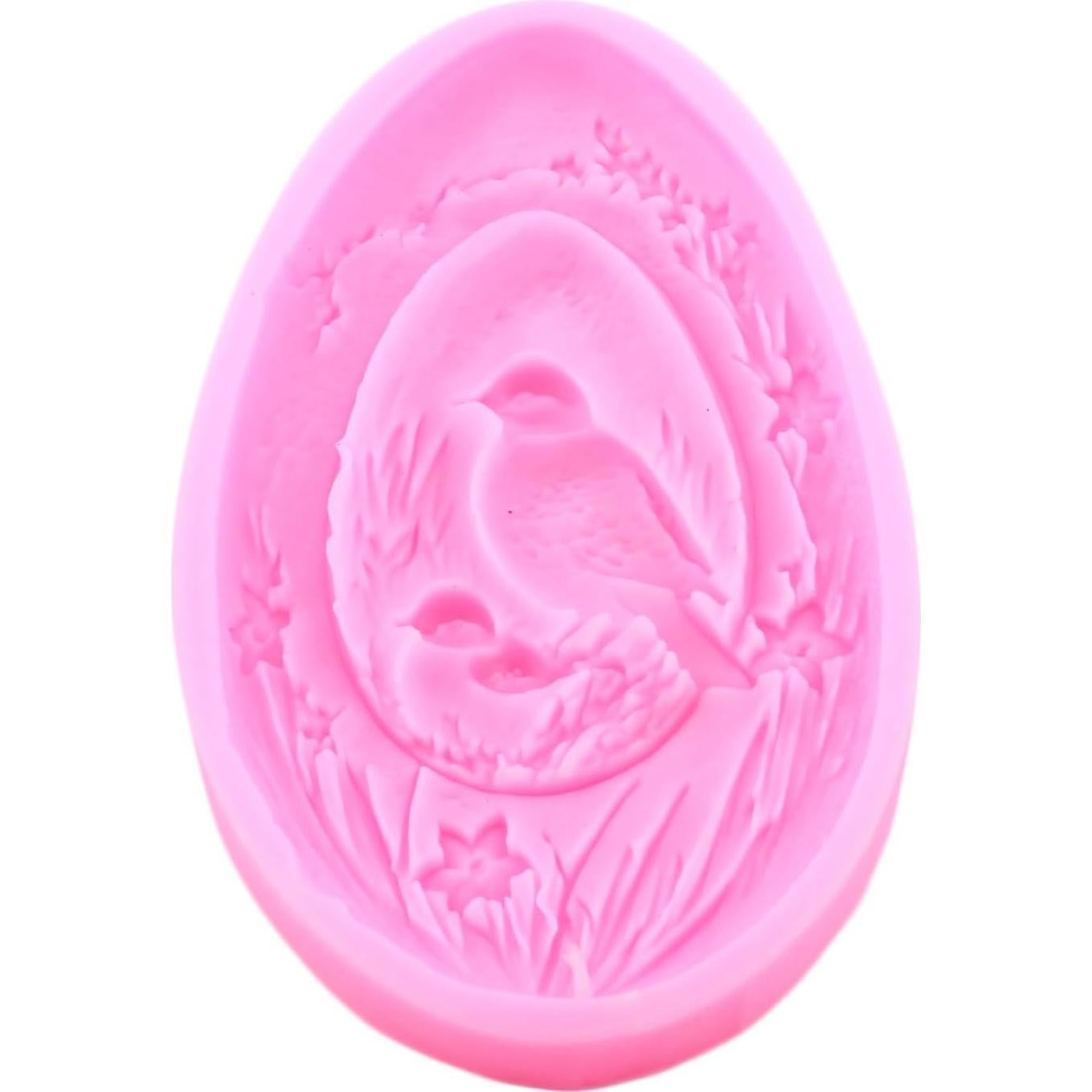 Easter Fondant Molds Easter Egg Silicone Molds for Cake Decoration Cupcake Topper Chocolate Candy Sugar Craft Gum Paste Polymer