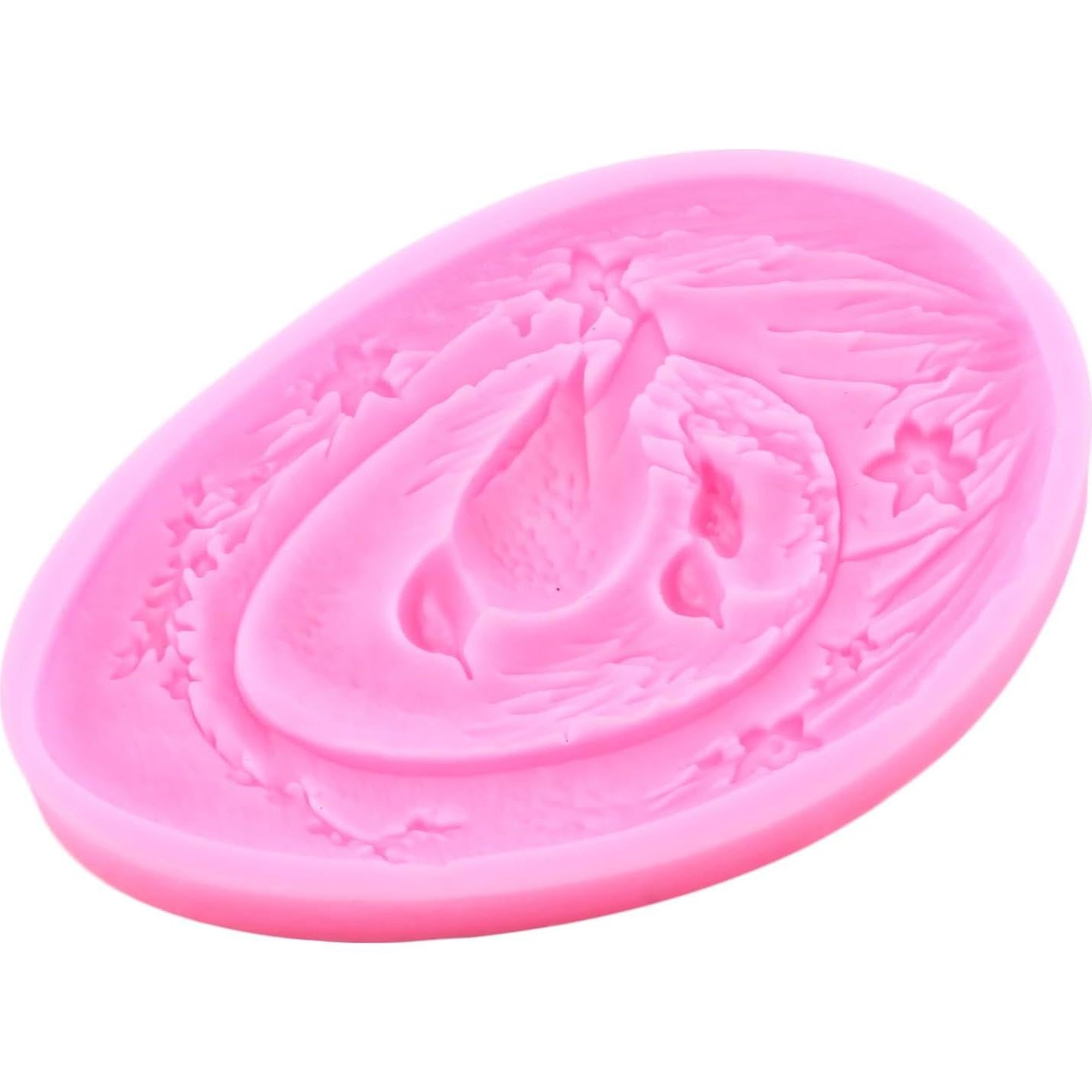 Easter Fondant Molds Easter Egg Silicone Molds for Cake Decoration Cupcake Topper Chocolate Candy Sugar Craft Gum Paste Polymer