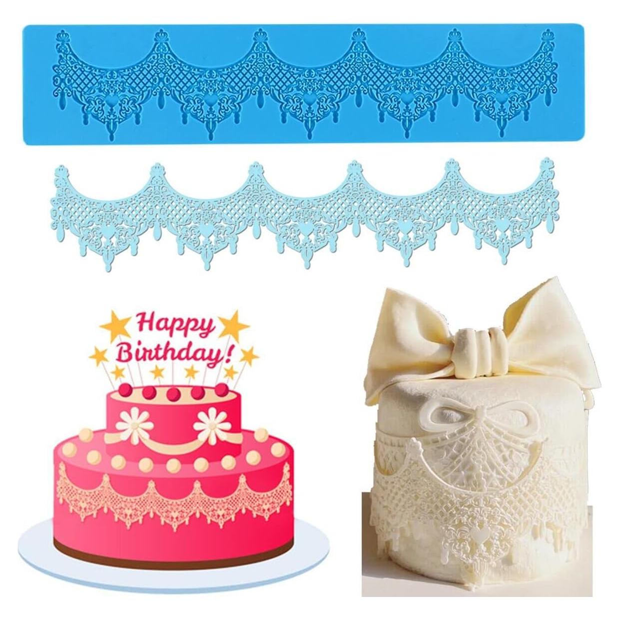 Mat de Encaje de Silicona Anyana 37.2x7.6 cm para Pasteles