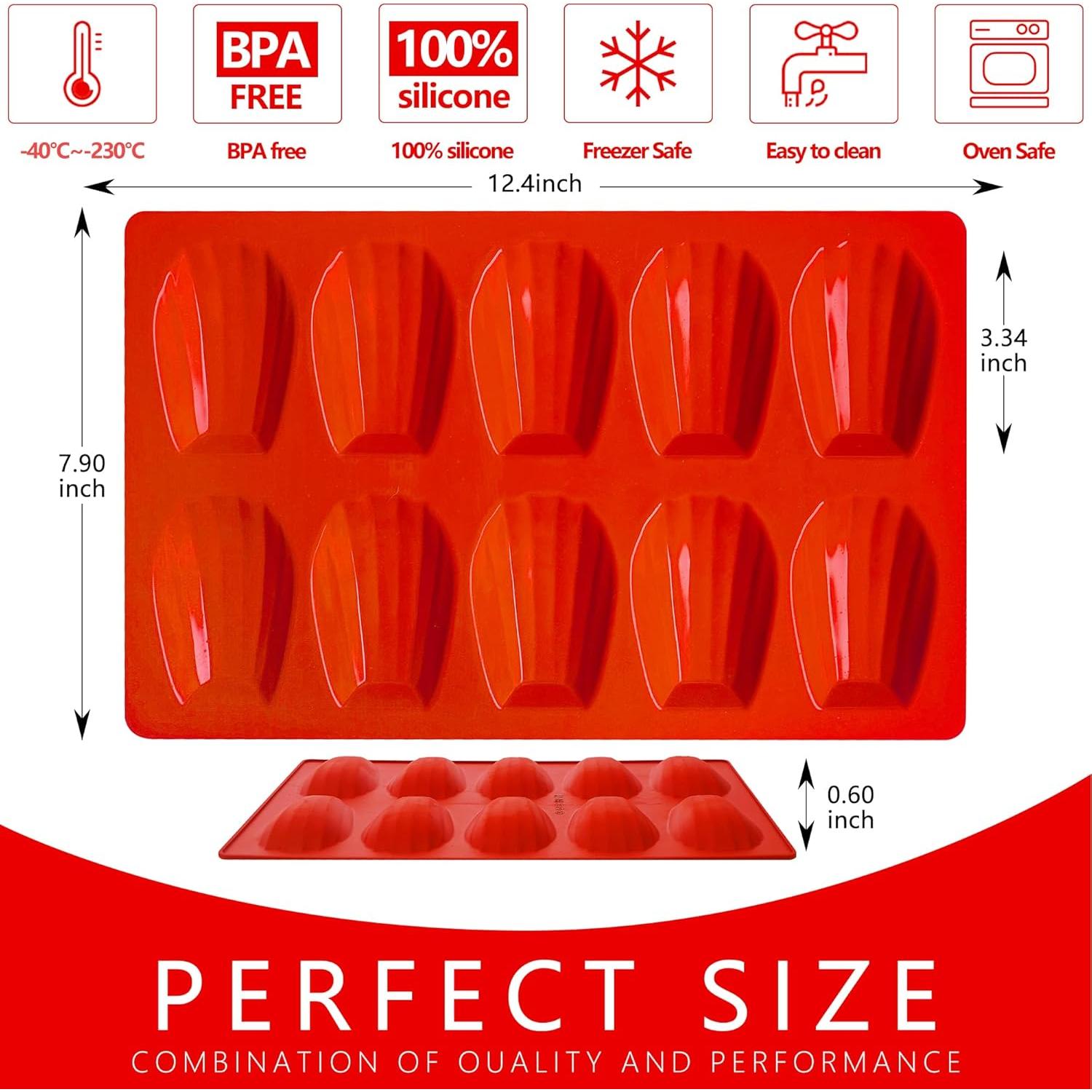 Moldes para Madeleine Wilewir de Silicona 10 Cavidades 31.5x20.1cm