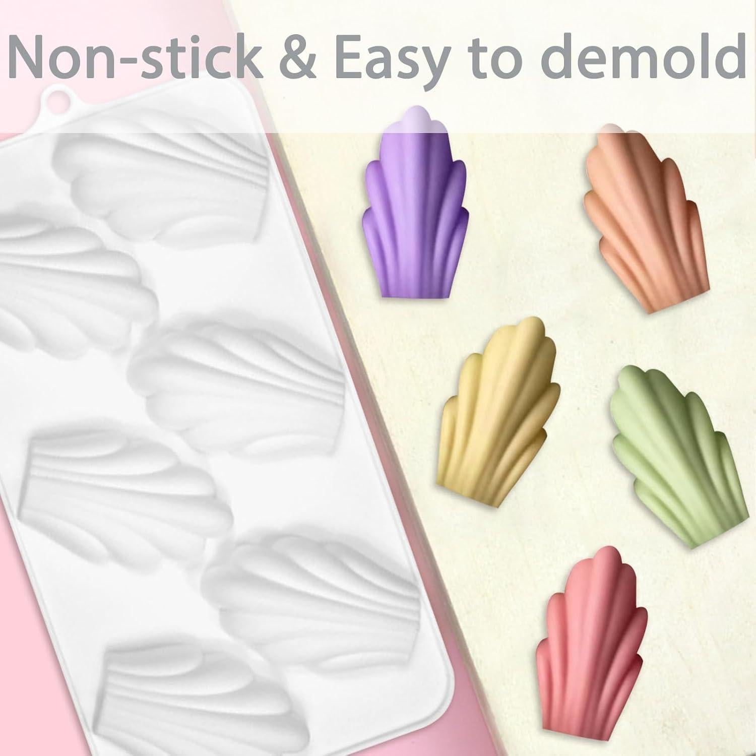 Molde de Silicona Antiadherente Fchil para Madeleine 12 Cavidades 22.4x11.9cm