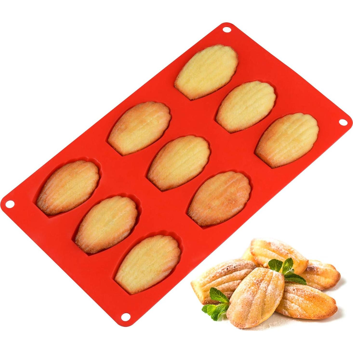 Moldes de Silicona CAKETIME para Madeleine - 2 Piezas 29.5x17 cm