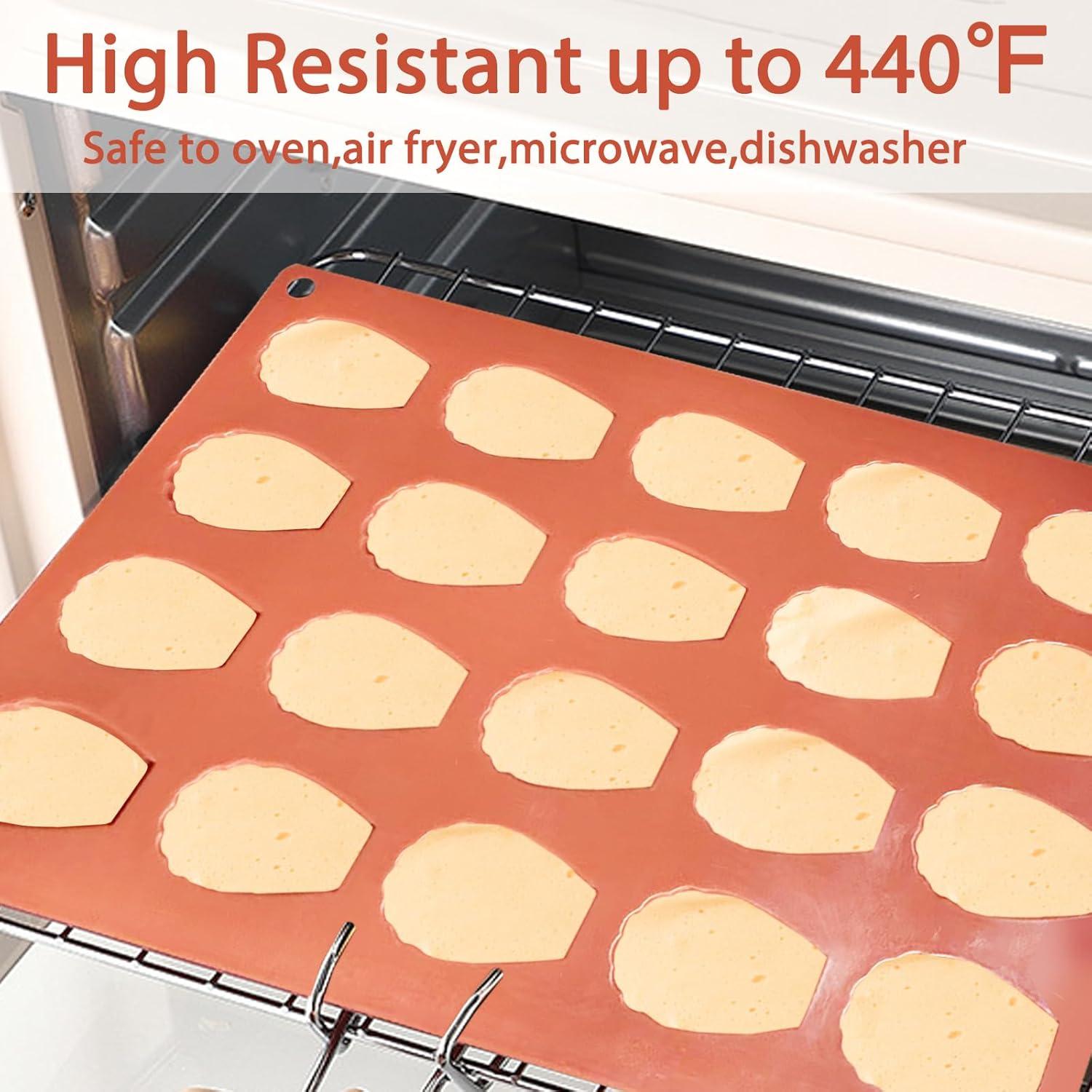 Molde de Silicona Antiadherente Fchil para Madeleine 30x19 cm