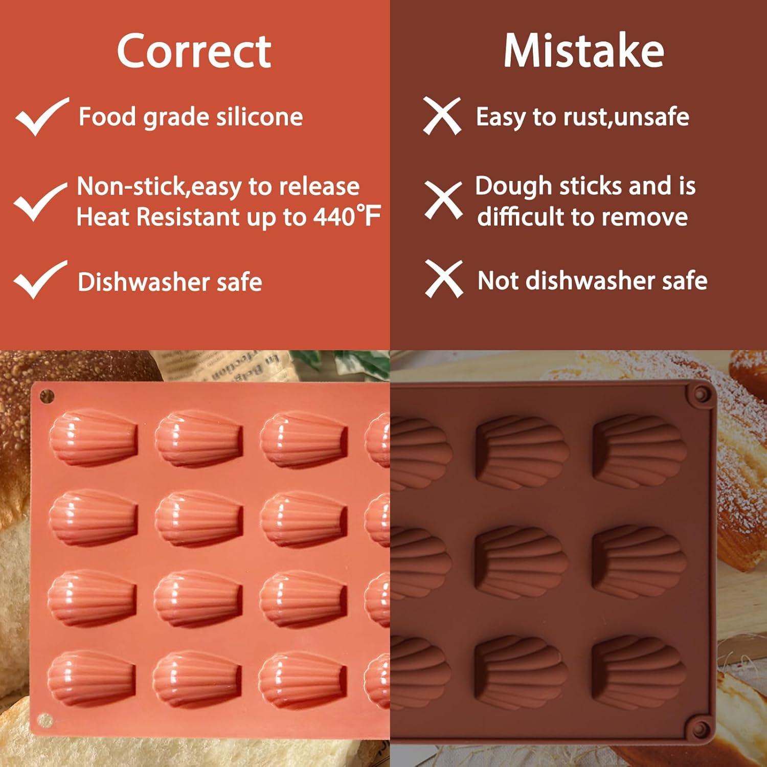 Molde de Silicona Antiadherente Fchil para Madeleine 30x19 cm