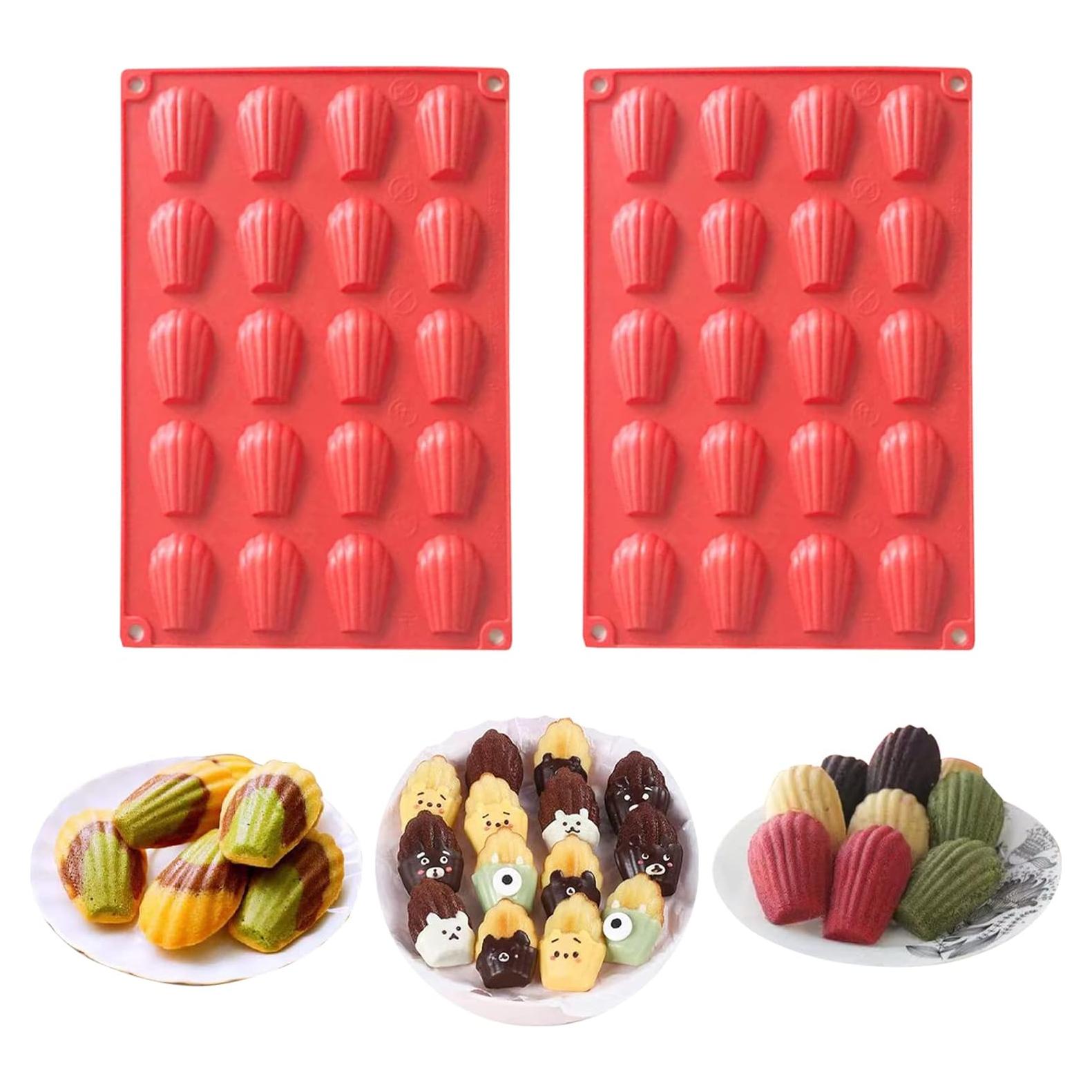 Molde de Silicona para Madeleines 20 Cavidades HYCSC Rojo