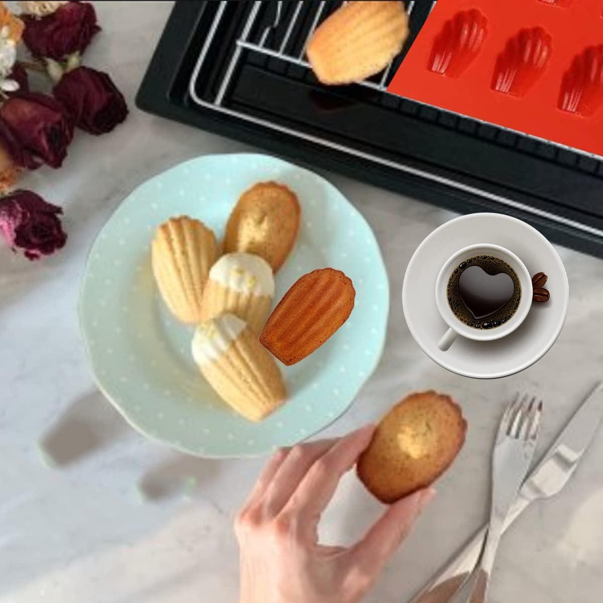 Molde de Silicona para Madeleines 20 Cavidades HYCSC Rojo