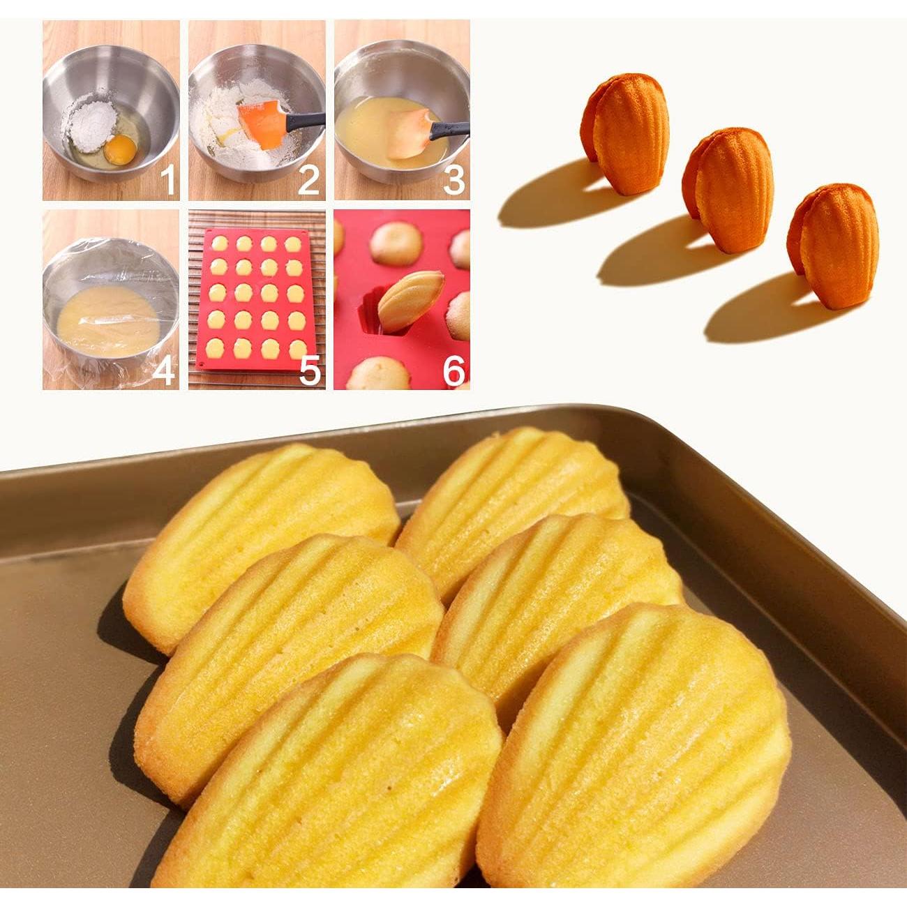 Molde de Madeleine GWHOLE 20 Cavidades Silicona Antiadherente