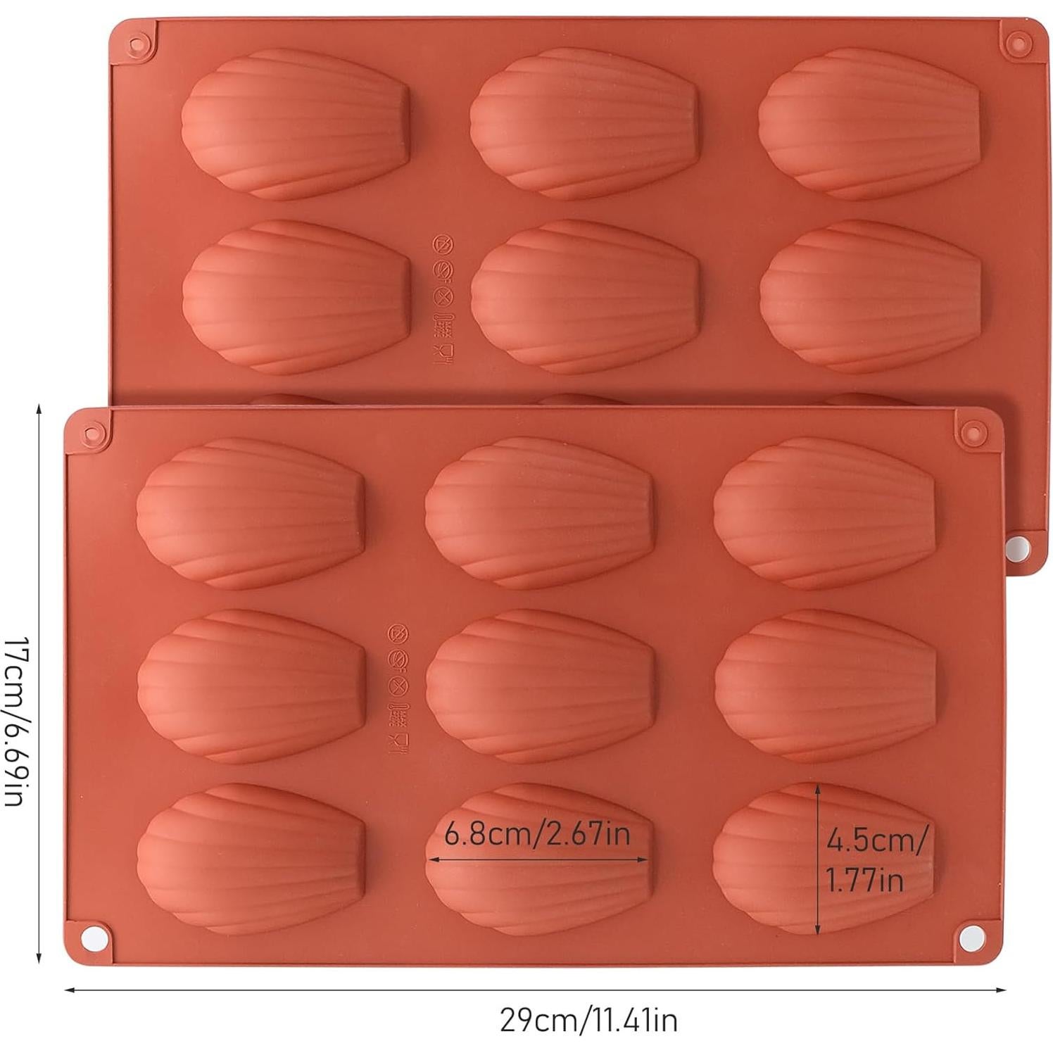 Molde de Silicona para Madeleine JJYHEHOT 2 Pcs 9 Cavidades