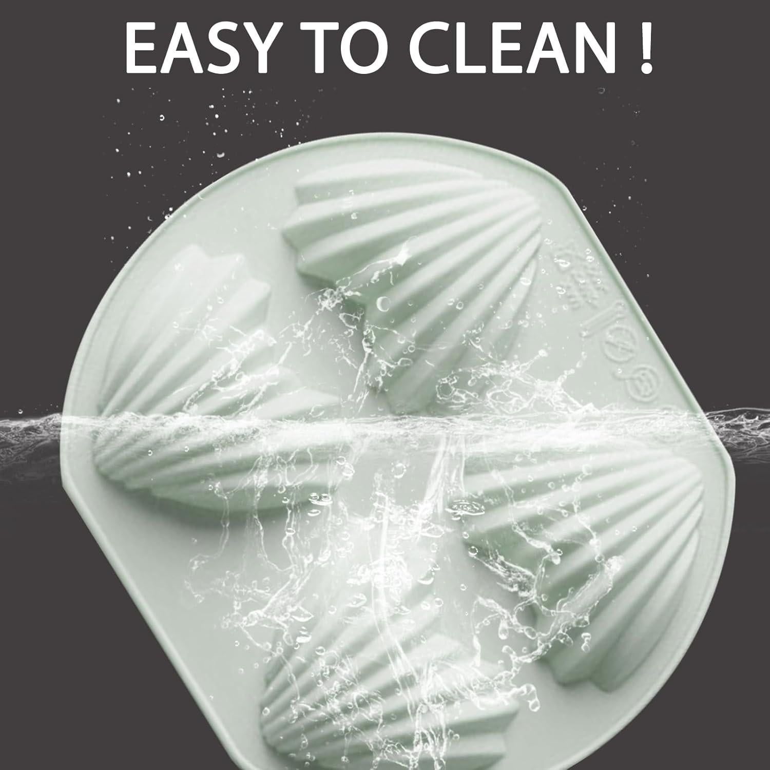 Set de 2 Moldes de Madeleine Corazón Fchil 8 Cavidades Silicona