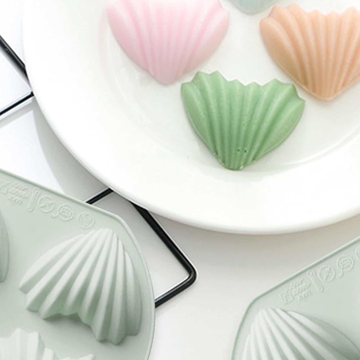 Set de 2 Moldes de Madeleine Corazón Fchil 8 Cavidades Silicona