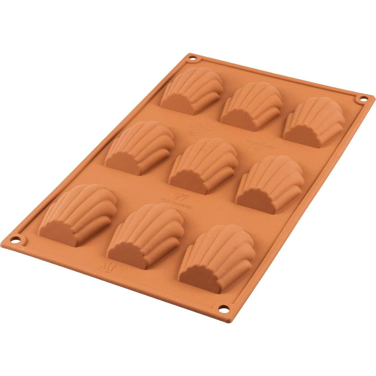 Molde para Pastel Madeleine Silikomart Terracota 9 Cavidades