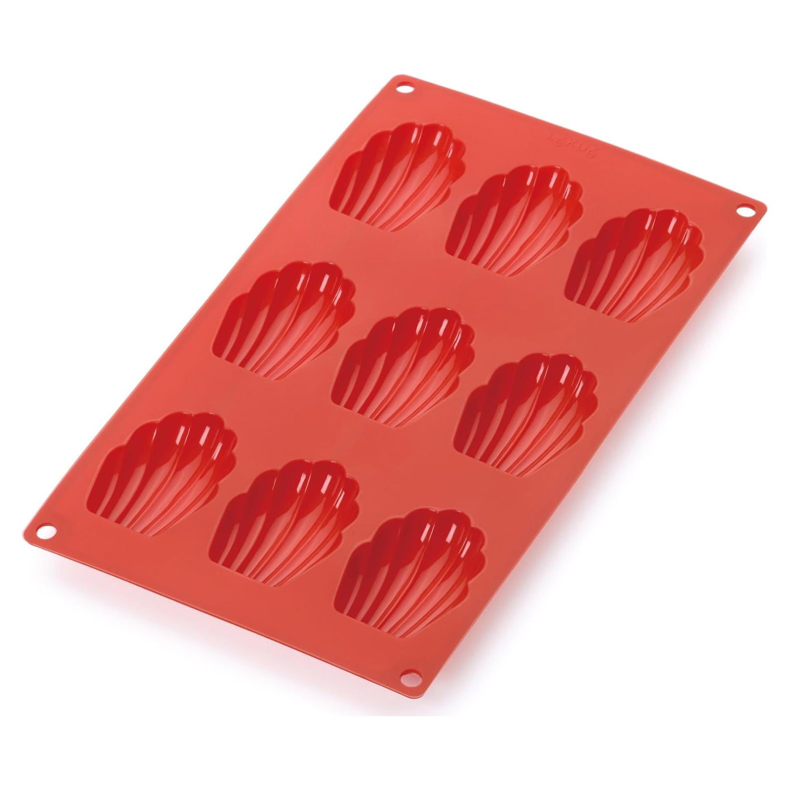 Molde de Madeleines de Silicona Lekue 9 Cavidades Rojo