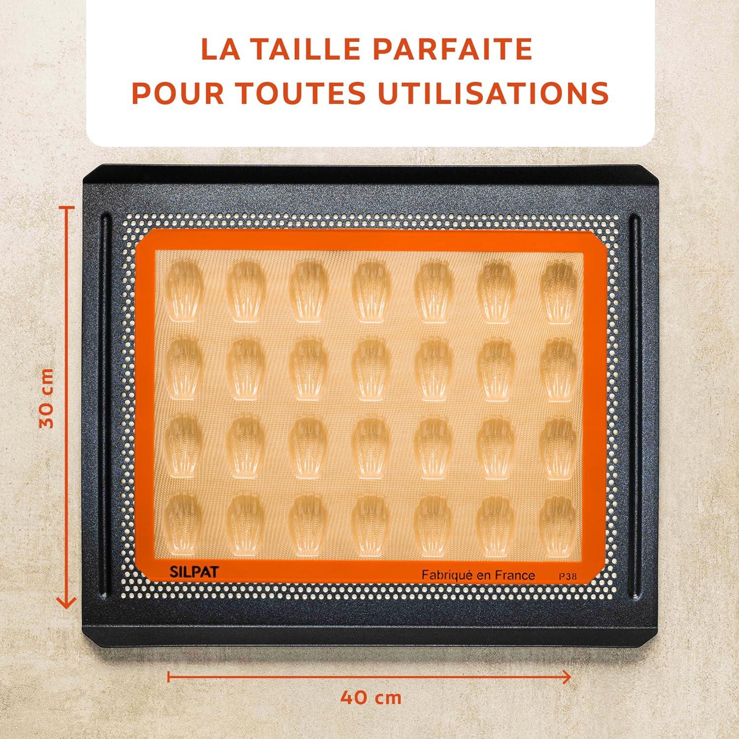 Molde de Silicona Silpat para 28 Mini Madeleines Naranja