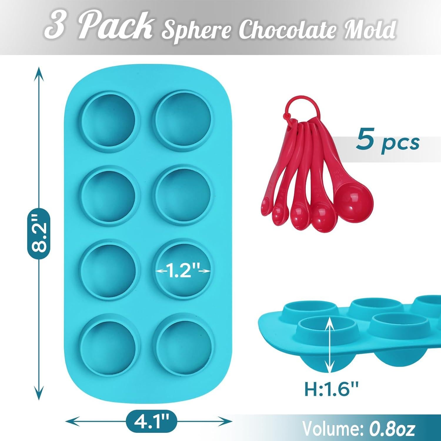 Moldes de Silicona para Chocolate Webake - Set de 3, 20.83x10.41 cm