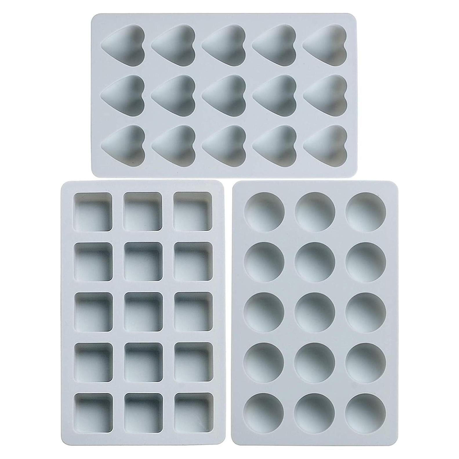 Juego de 3 Moldes de Silicona REKIDOOL para Caramelos y Chocolates
