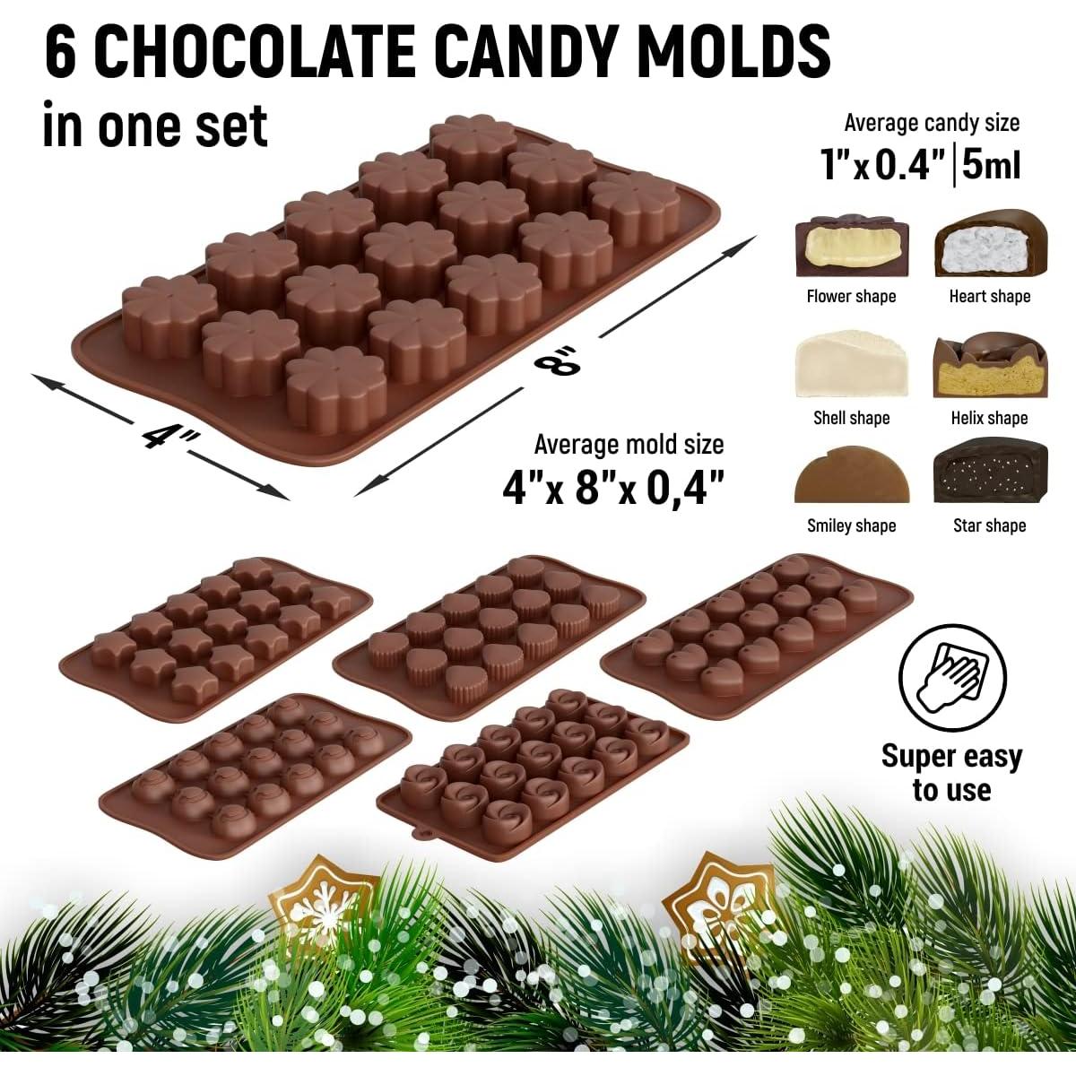 Moldes de Silicona para Chocolate Mighty-X - Set de 6