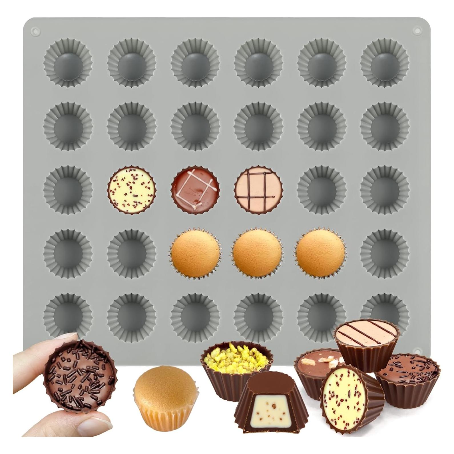 Molde de Silicona para Tazas de Mantequilla de Maní SIQINZONGWA 30 Cavidades