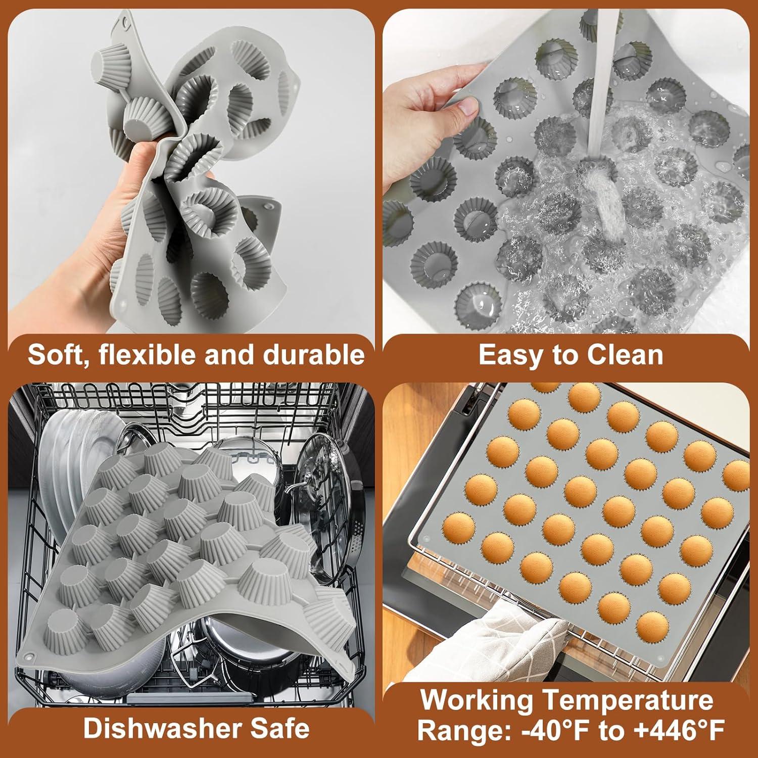 Molde de Silicona para Tazas de Mantequilla de Maní SIQINZONGWA 30 Cavidades