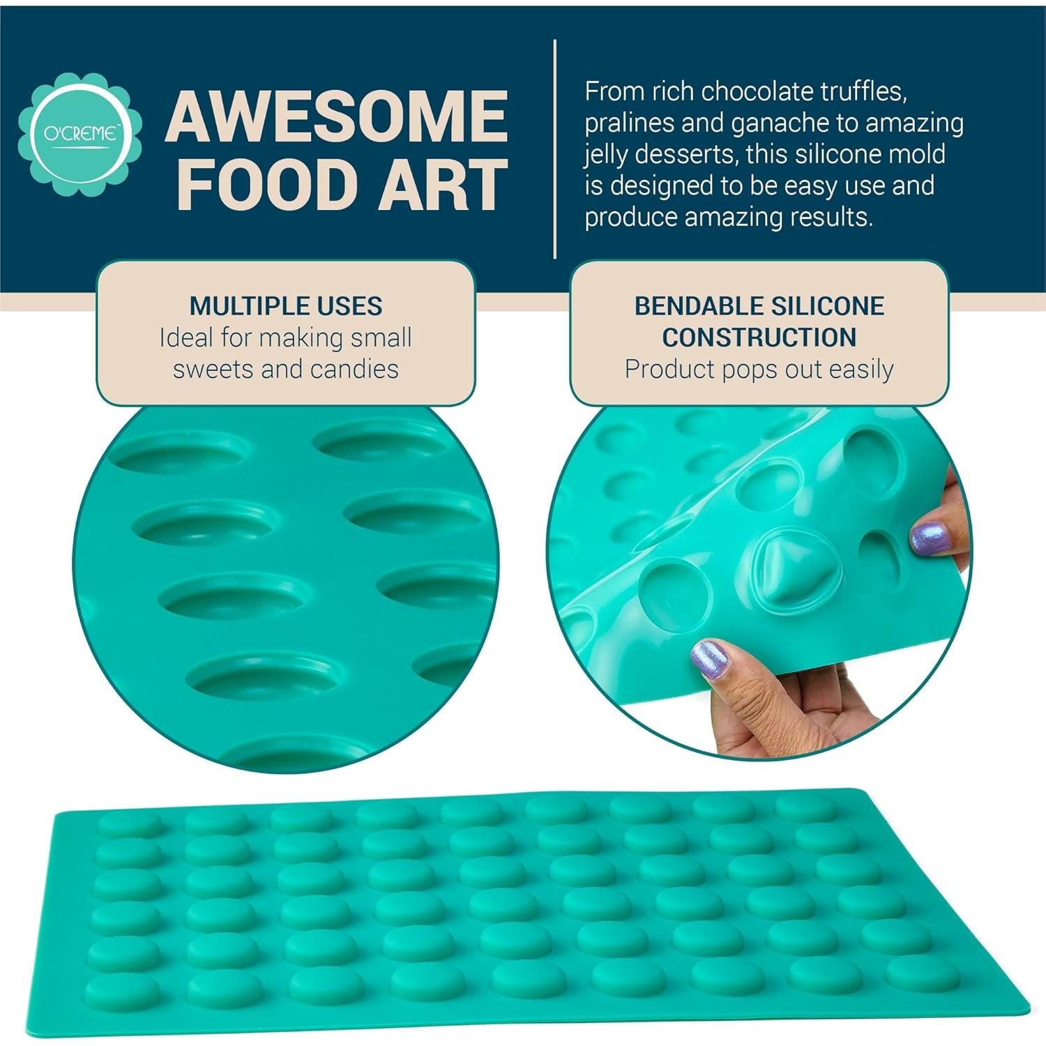 Molde de Silicona O'Creme para Caramelos Gummy 54 Cavidades