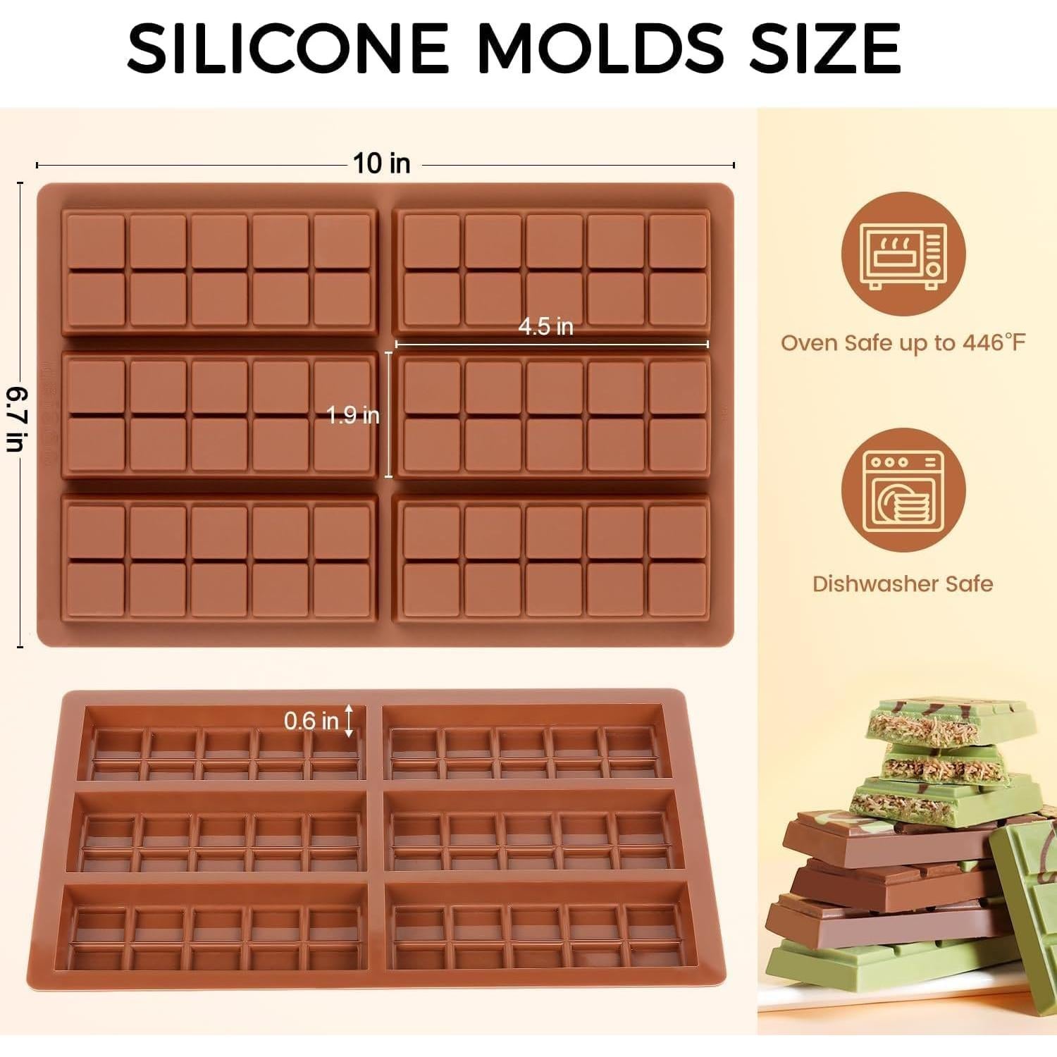 Molde de Chocolate Fimary de Silicona Antiadherente - Set de 2