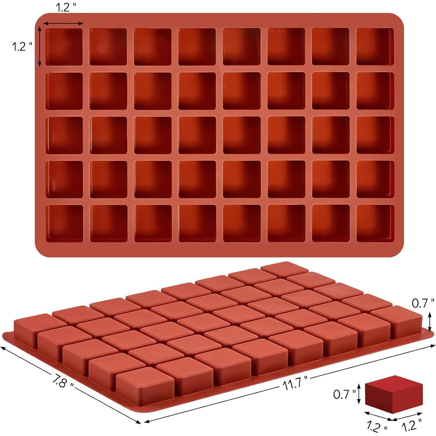 Moldes de Silicona Puyeipt para Chocolate 40 Cavidades 2 Piezas
