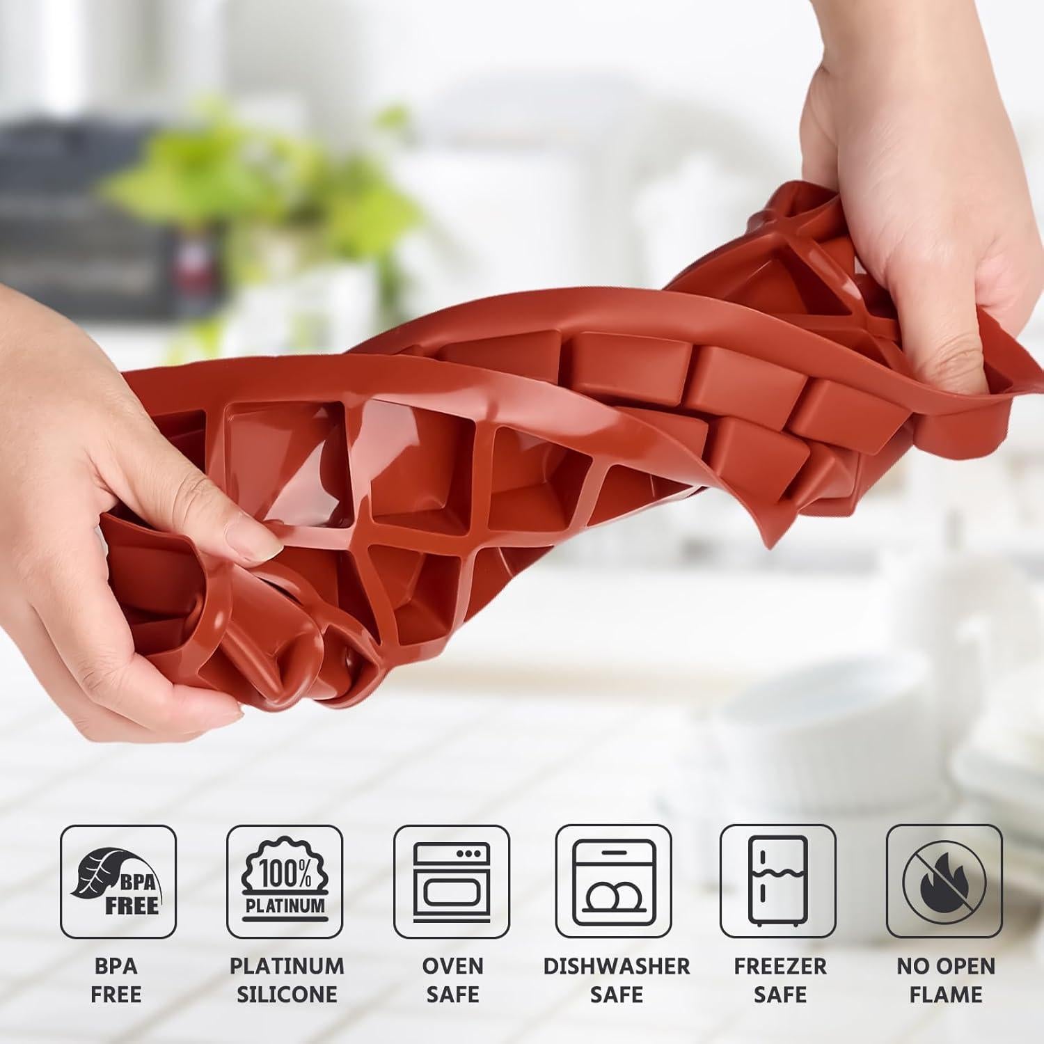 Moldes de Silicona Puyeipt para Chocolate 40 Cavidades 2 Piezas