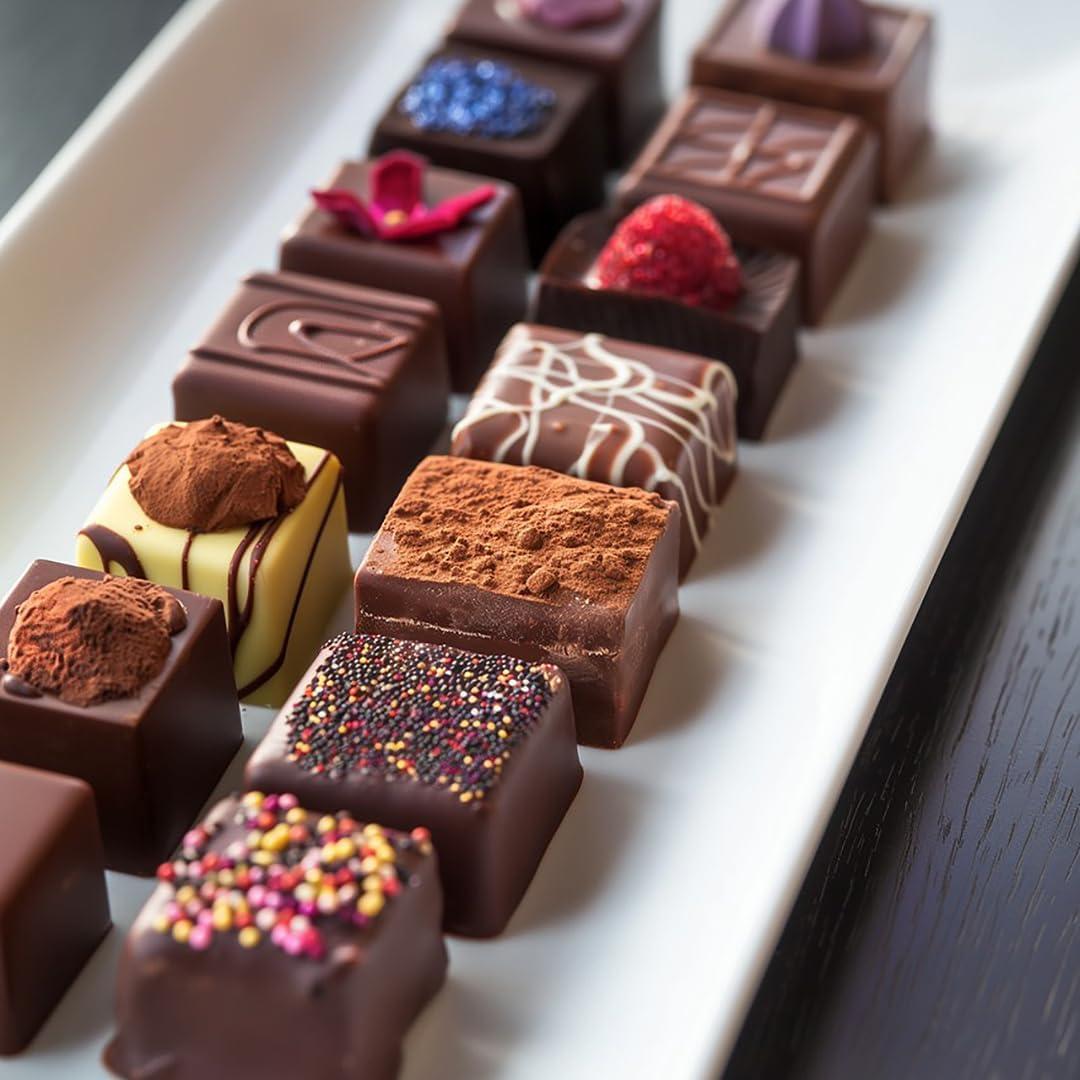 Moldes de Silicona Puyeipt para Chocolate 40 Cavidades 2 Piezas