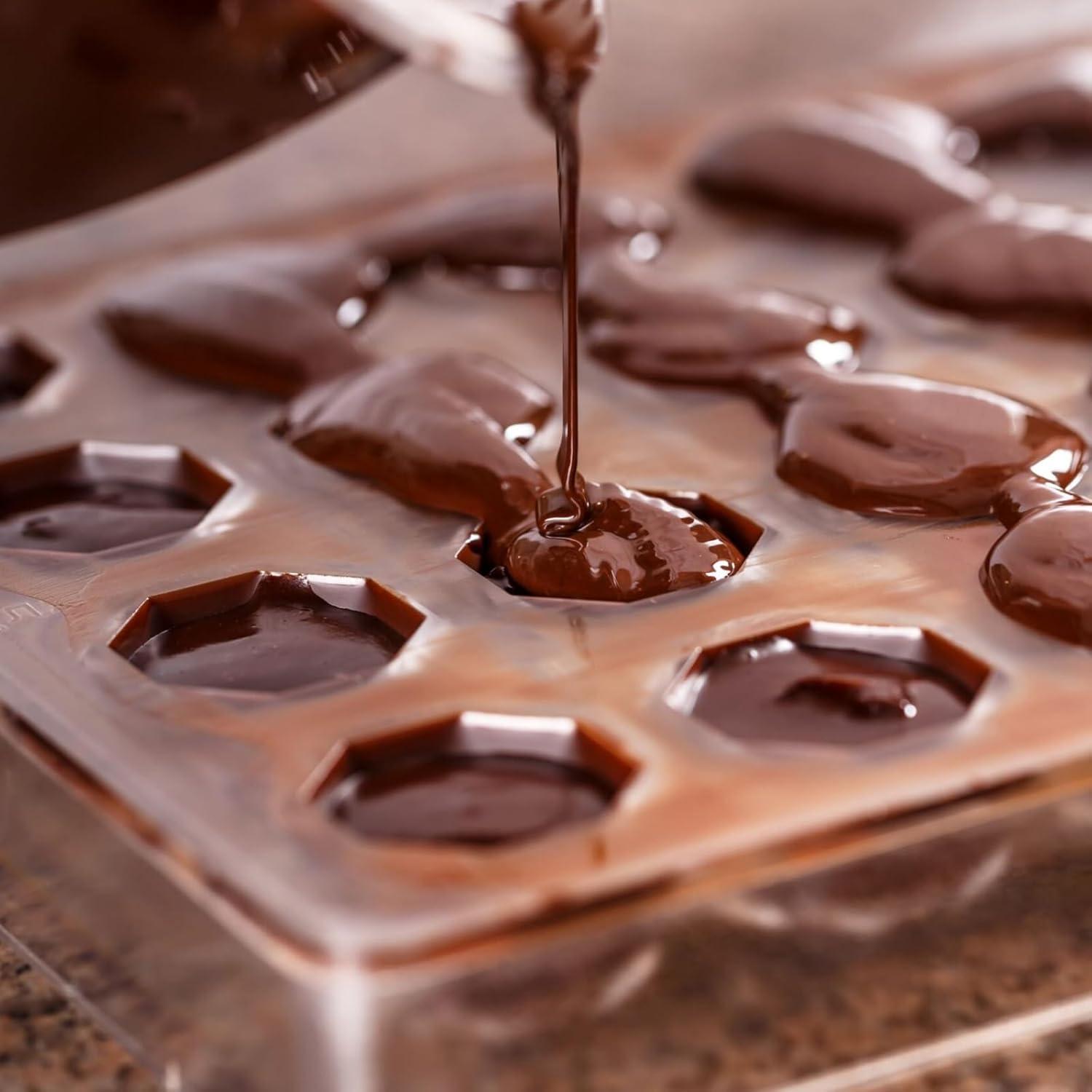 Molde de Chocolate Policarbonato Miruchertter 21 Cavidades Diamante