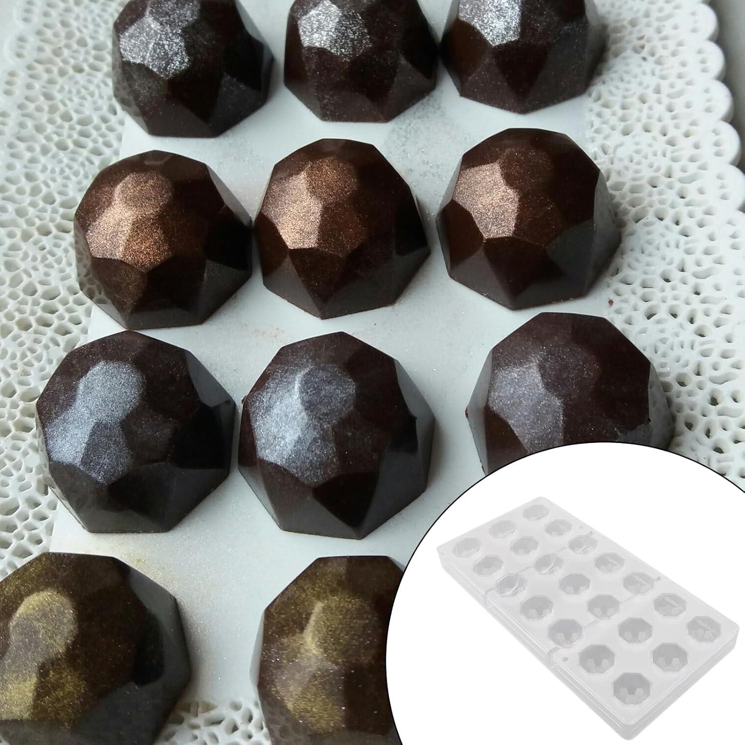 Molde de Chocolate Policarbonato Miruchertter 21 Cavidades Diamante