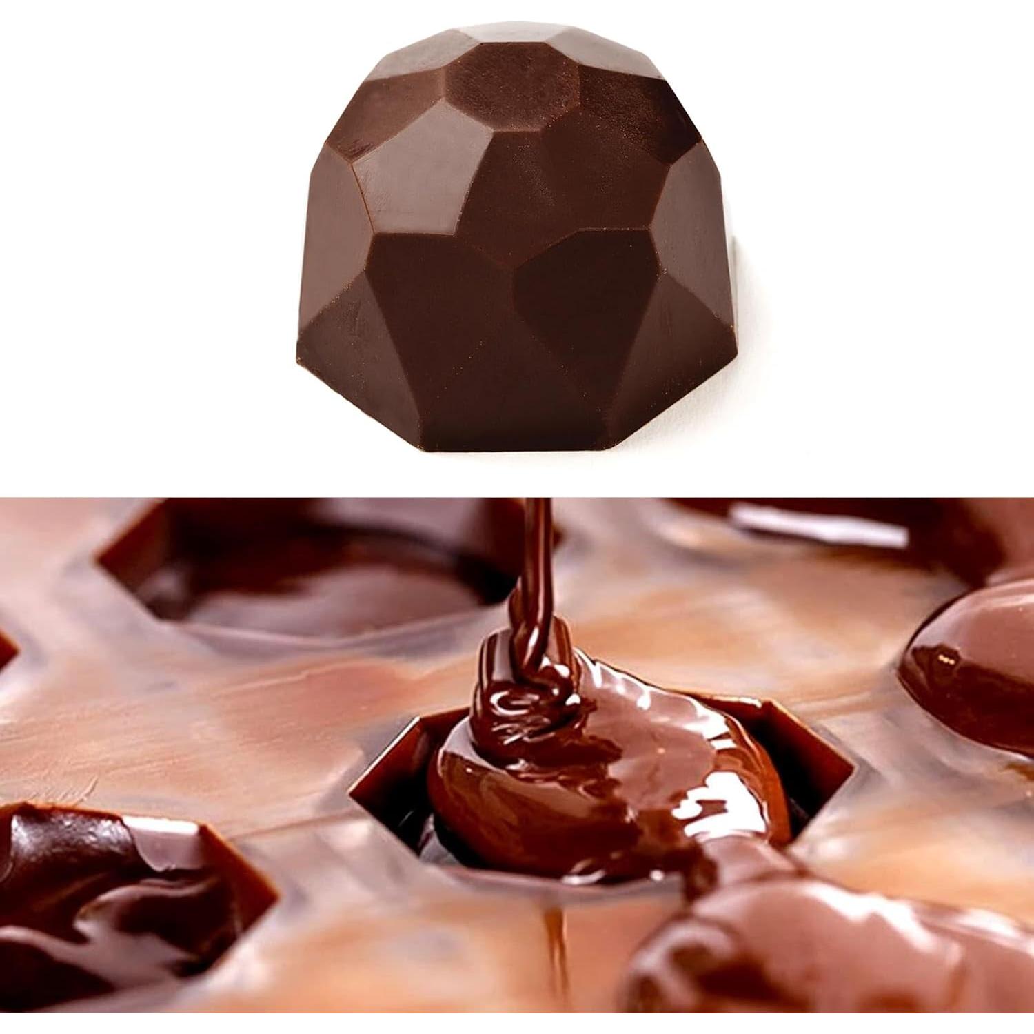 Molde de Chocolate Policarbonato Miruchertter 21 Cavidades Diamante