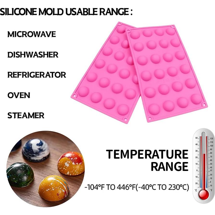Molde de Silicona Redondo 24 Agujeros BAKER DEPOT 29.8x17.4cm