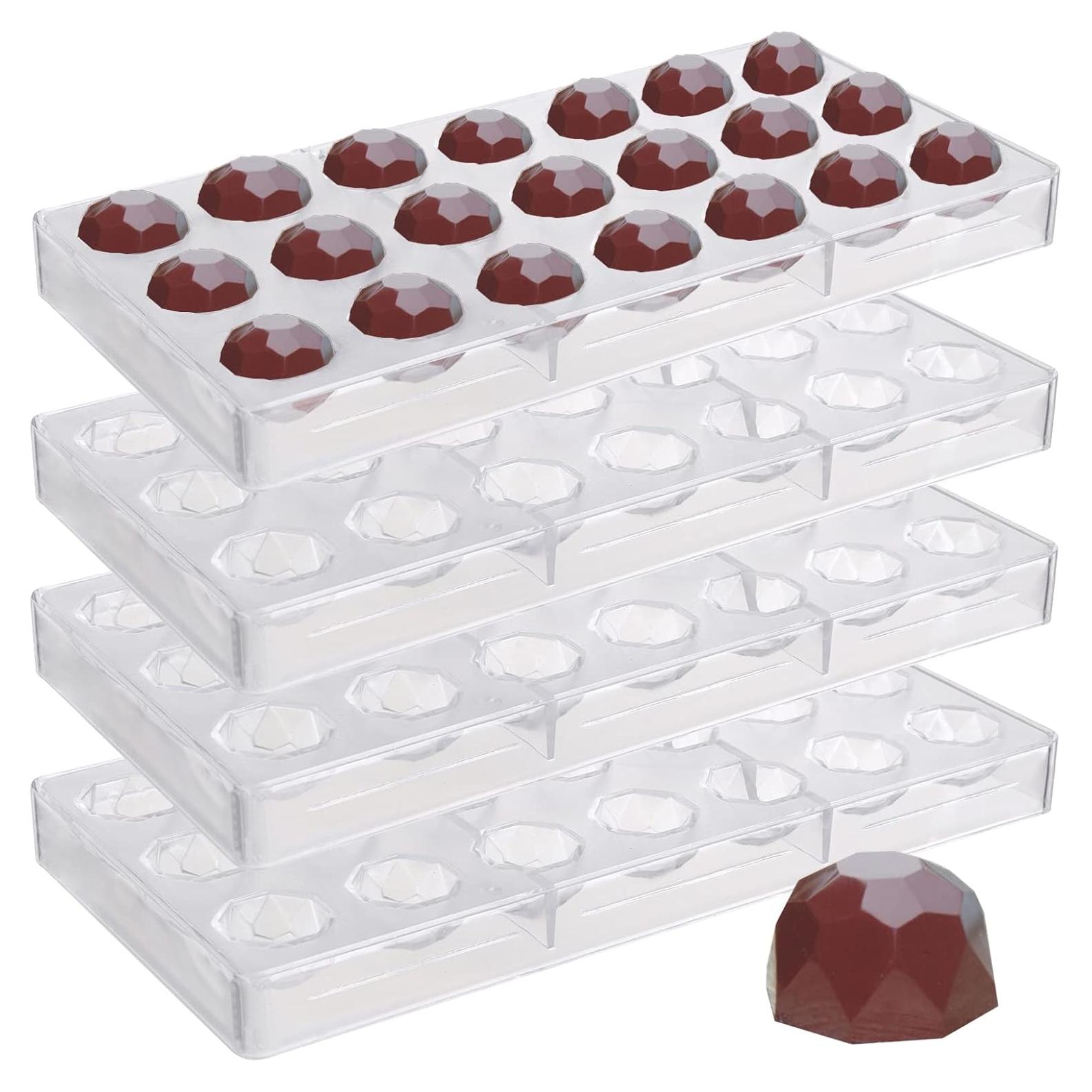 Molde de Chocolate Yopay 4 Piezas 84 Cavidades Diamante