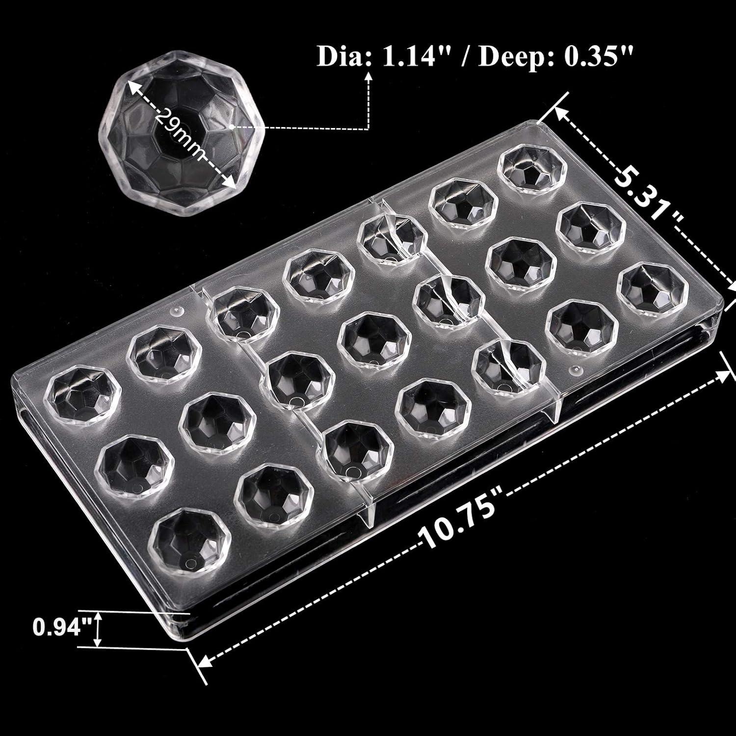 Molde de Chocolate Yopay 4 Piezas 84 Cavidades Diamante