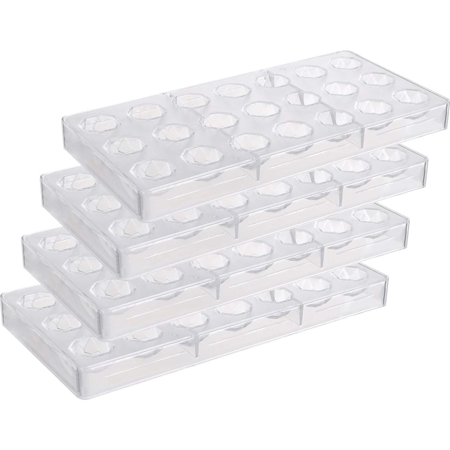 Molde de Chocolate Yopay 4 Piezas 84 Cavidades Diamante