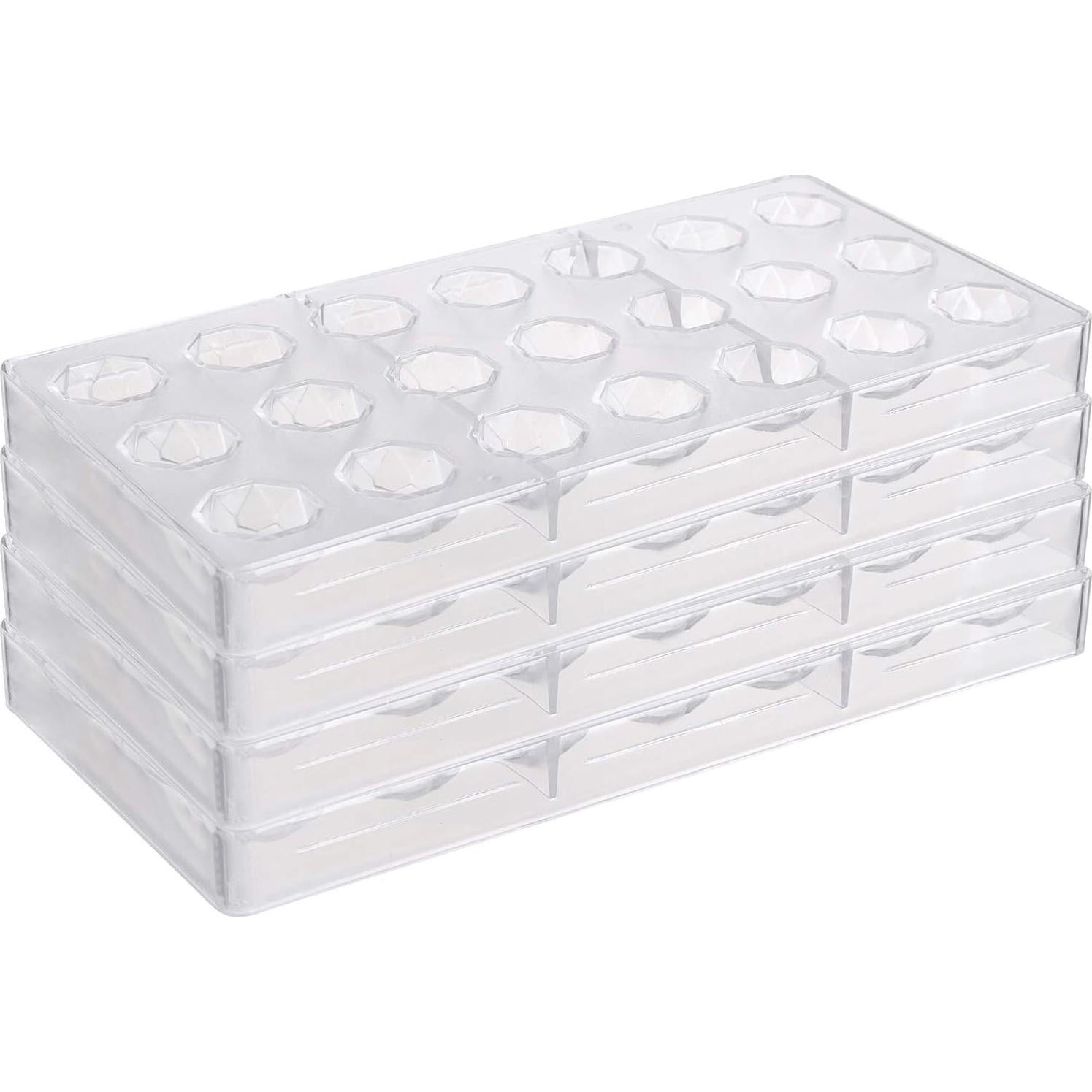 Molde de Chocolate Yopay 4 Piezas 84 Cavidades Diamante